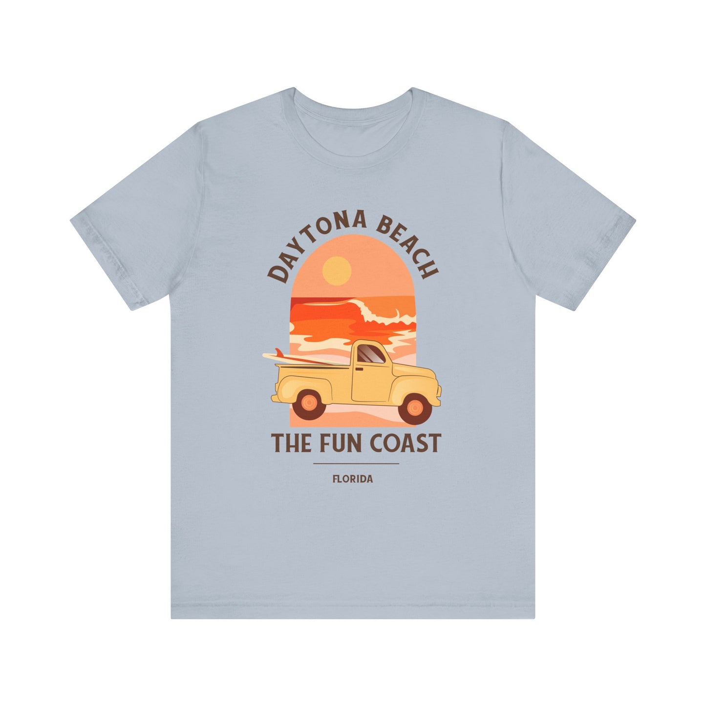 Daytona Beach Shirt with surf board and waves