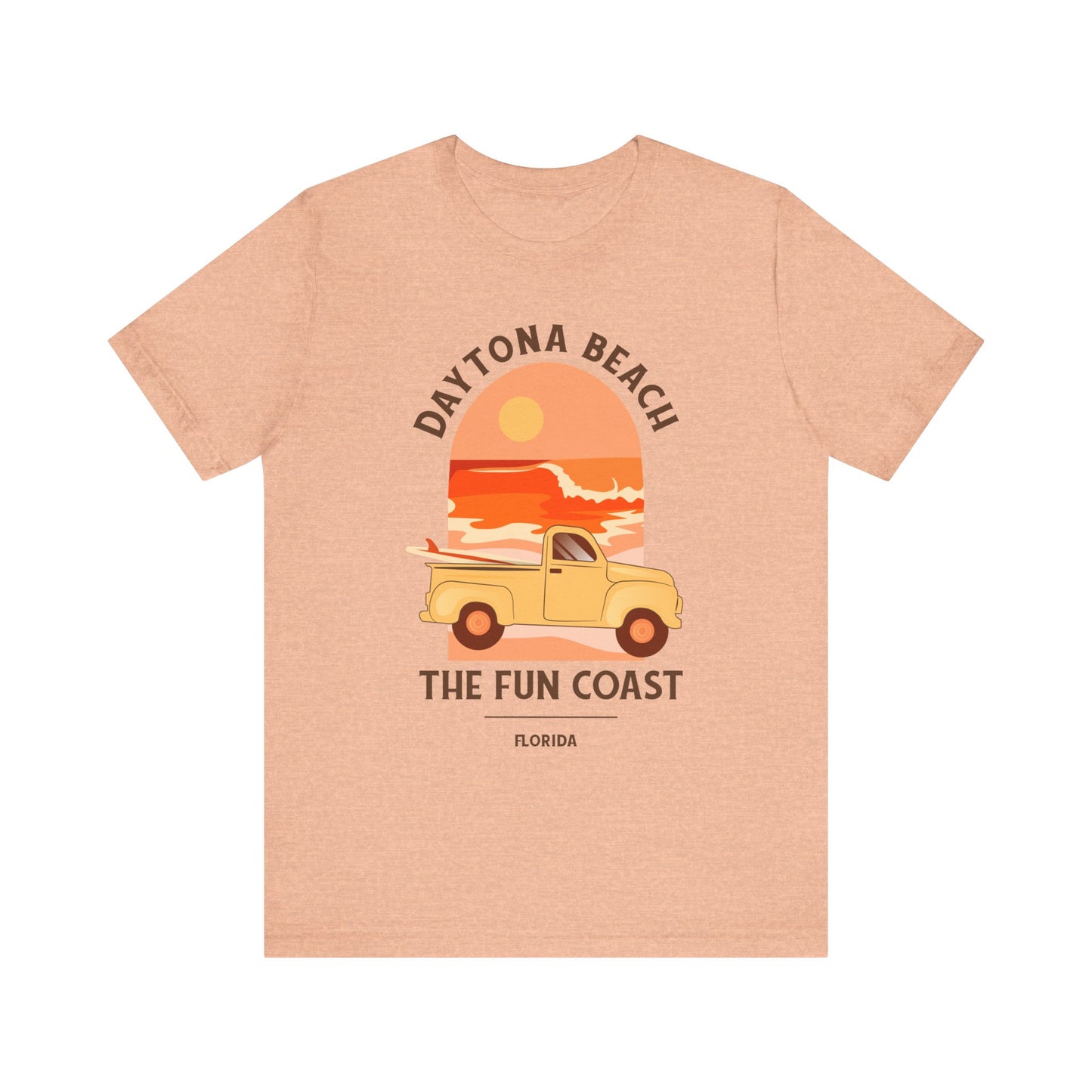 Daytona Beach Shirt with surf board and waves