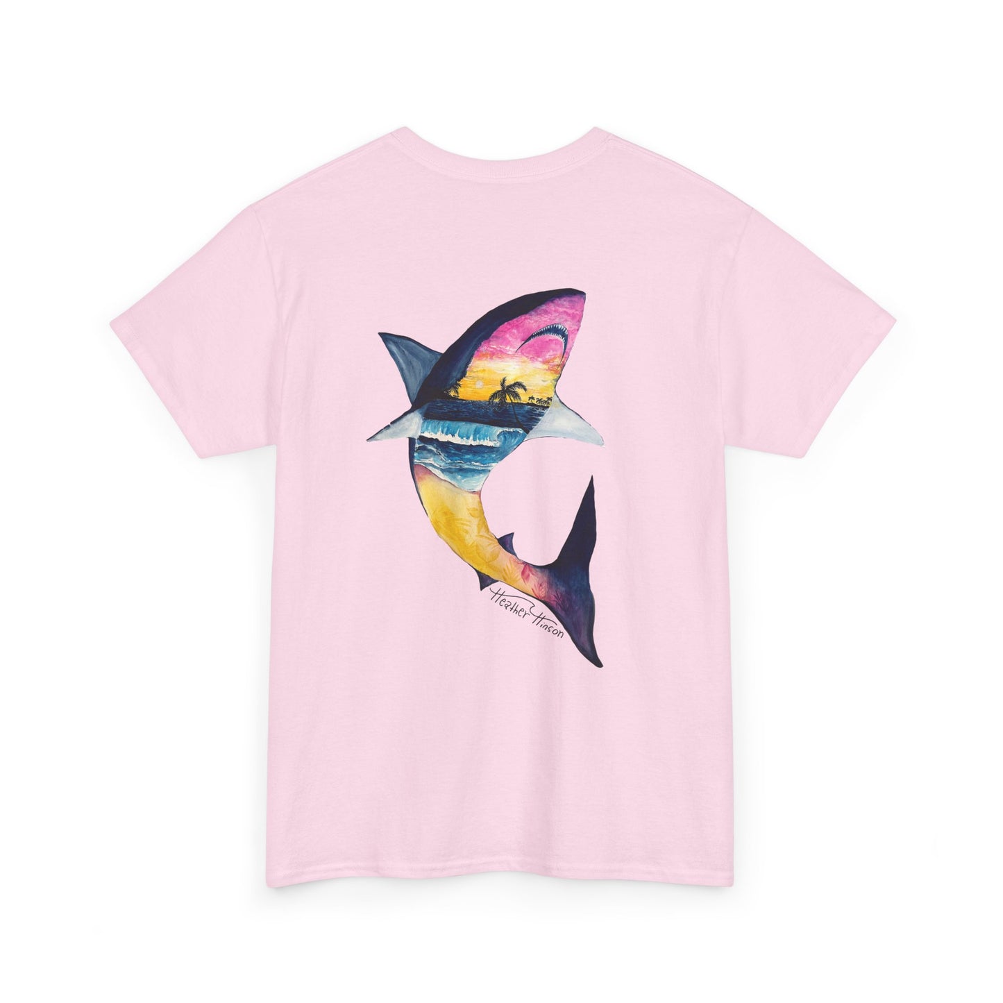 Sunset White Shark Tee