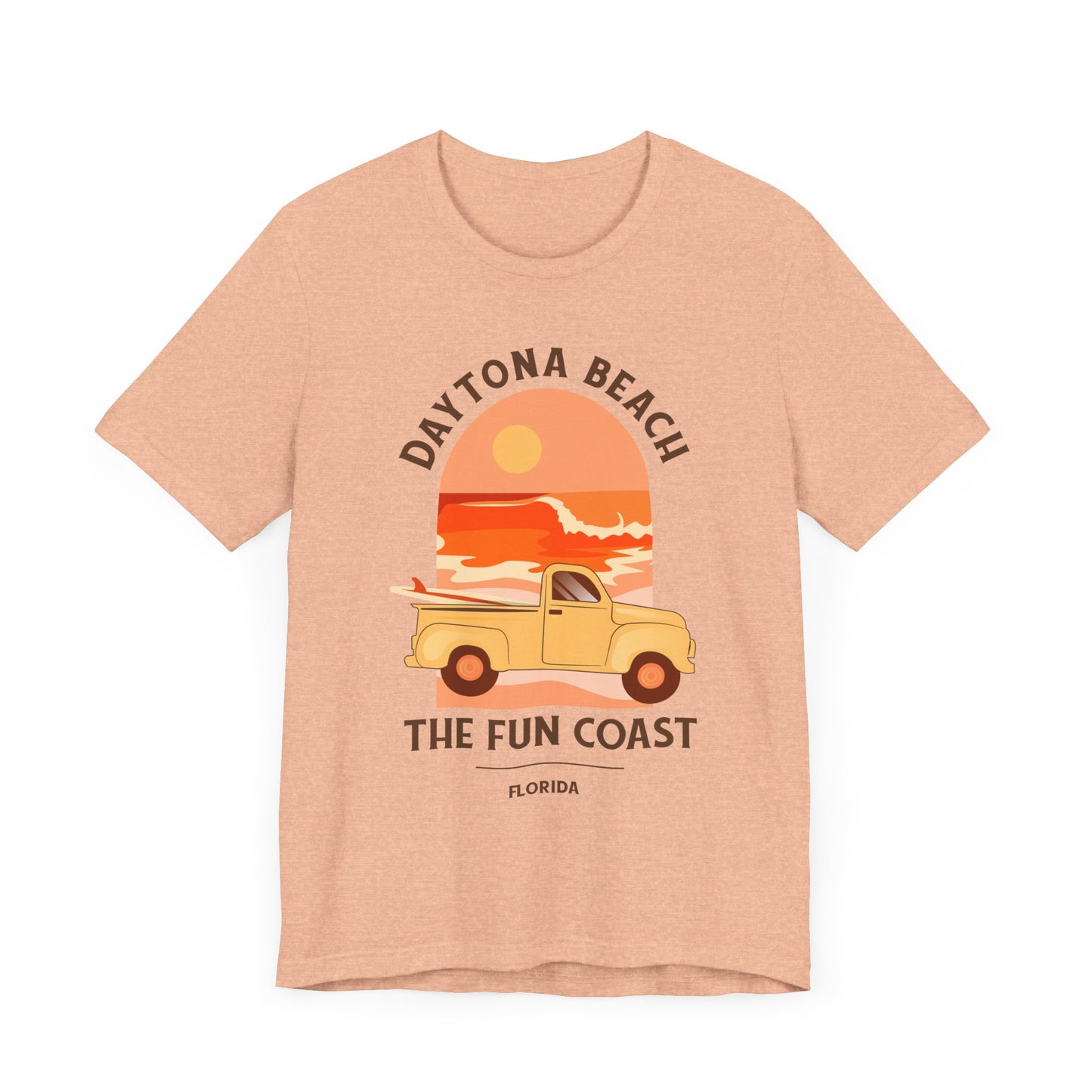 Daytona Beach Shirt with surf board and waves