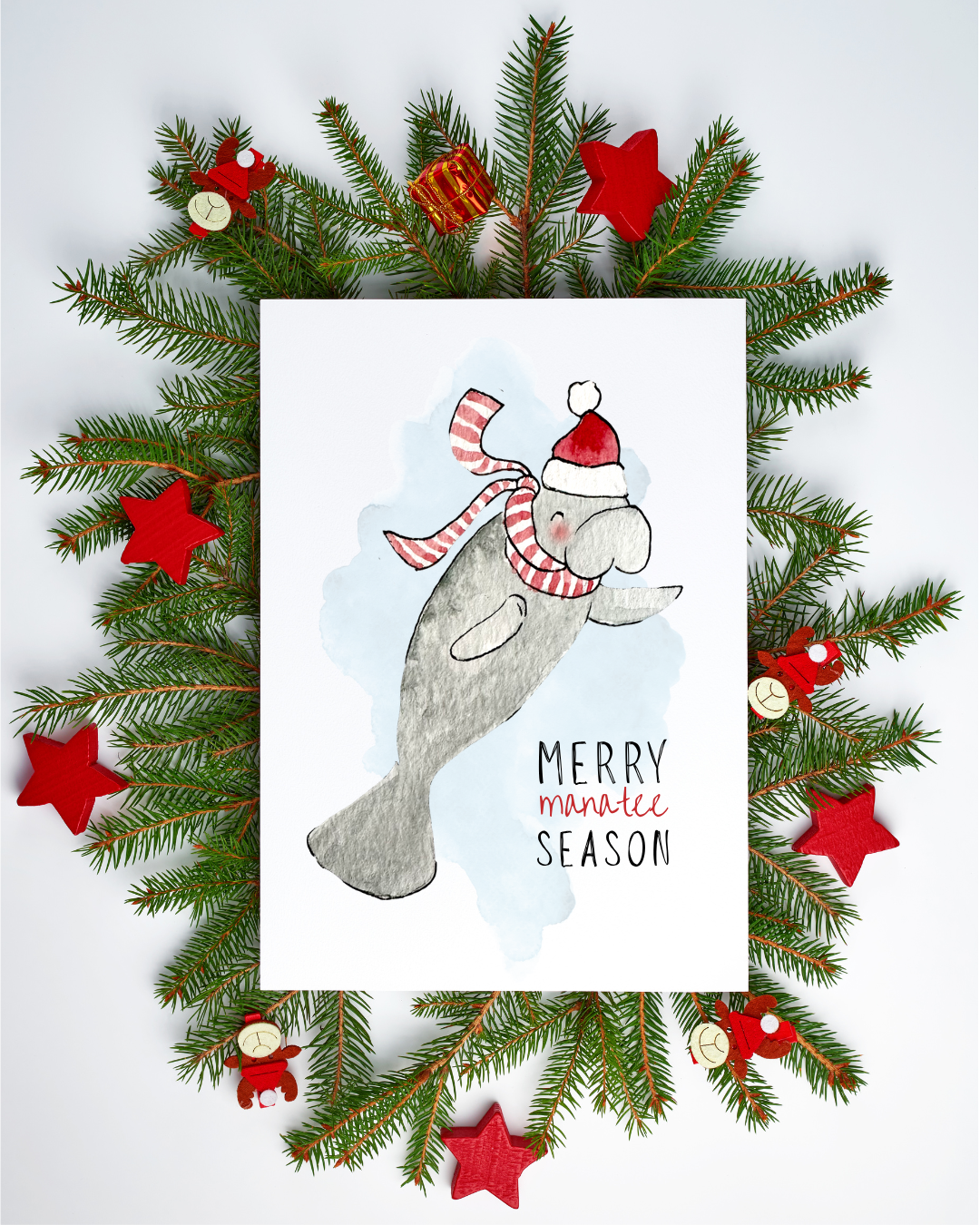 Merry Manatee Season Greeting Card