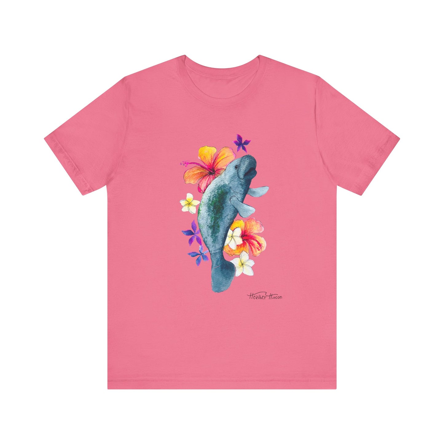 Manatee Watercolor Floral Tee