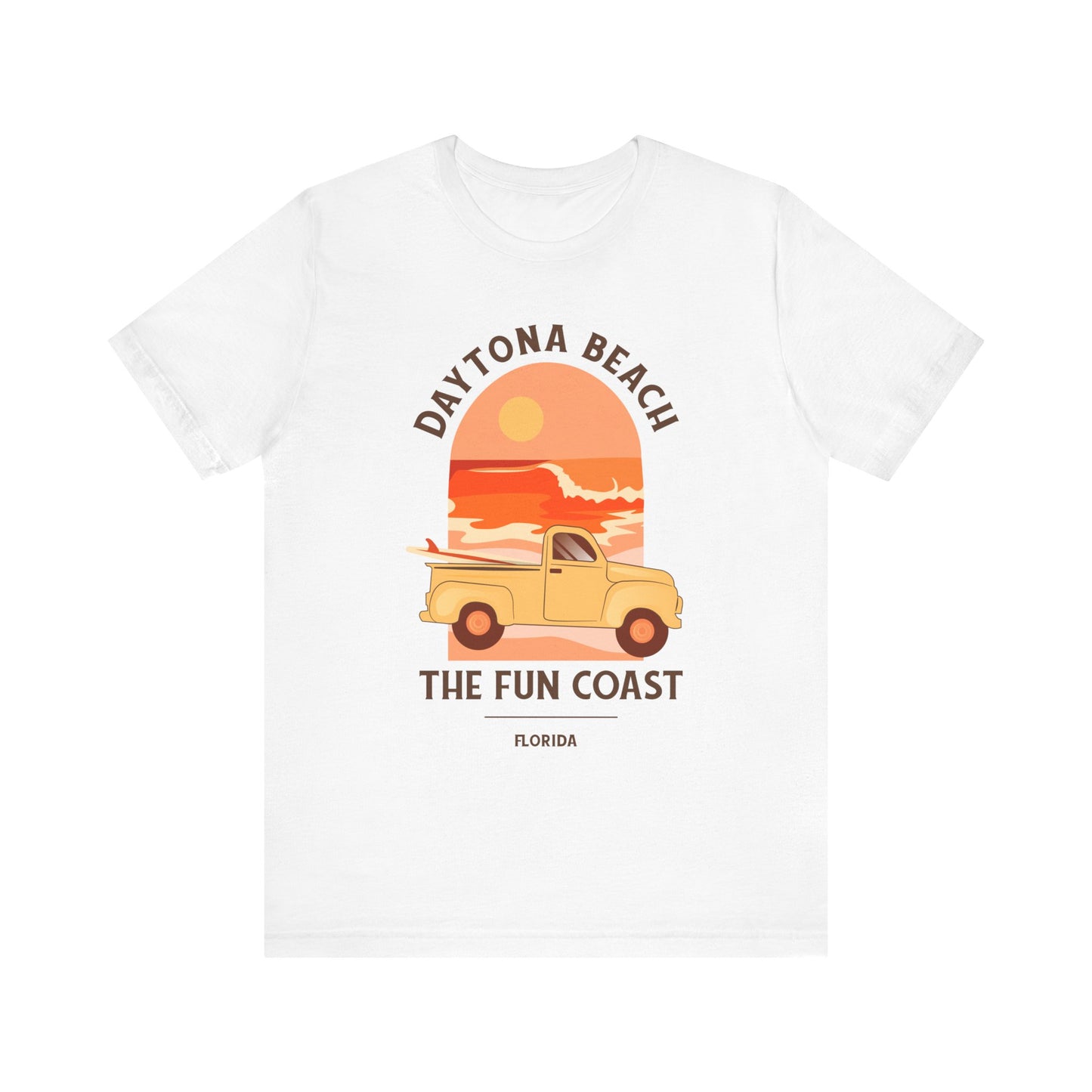 Daytona Beach Shirt with surf board and waves
