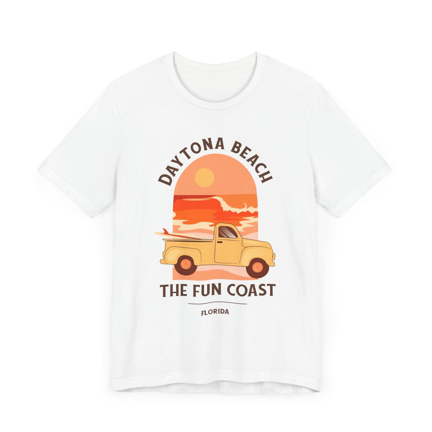 Daytona Beach Shirt with surf board and waves
