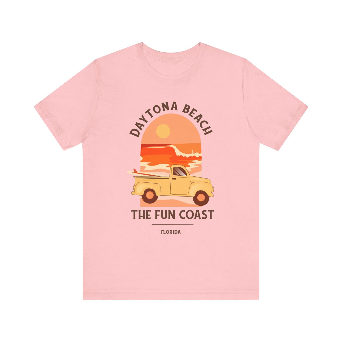 Daytona Beach Shirt with surf board and waves