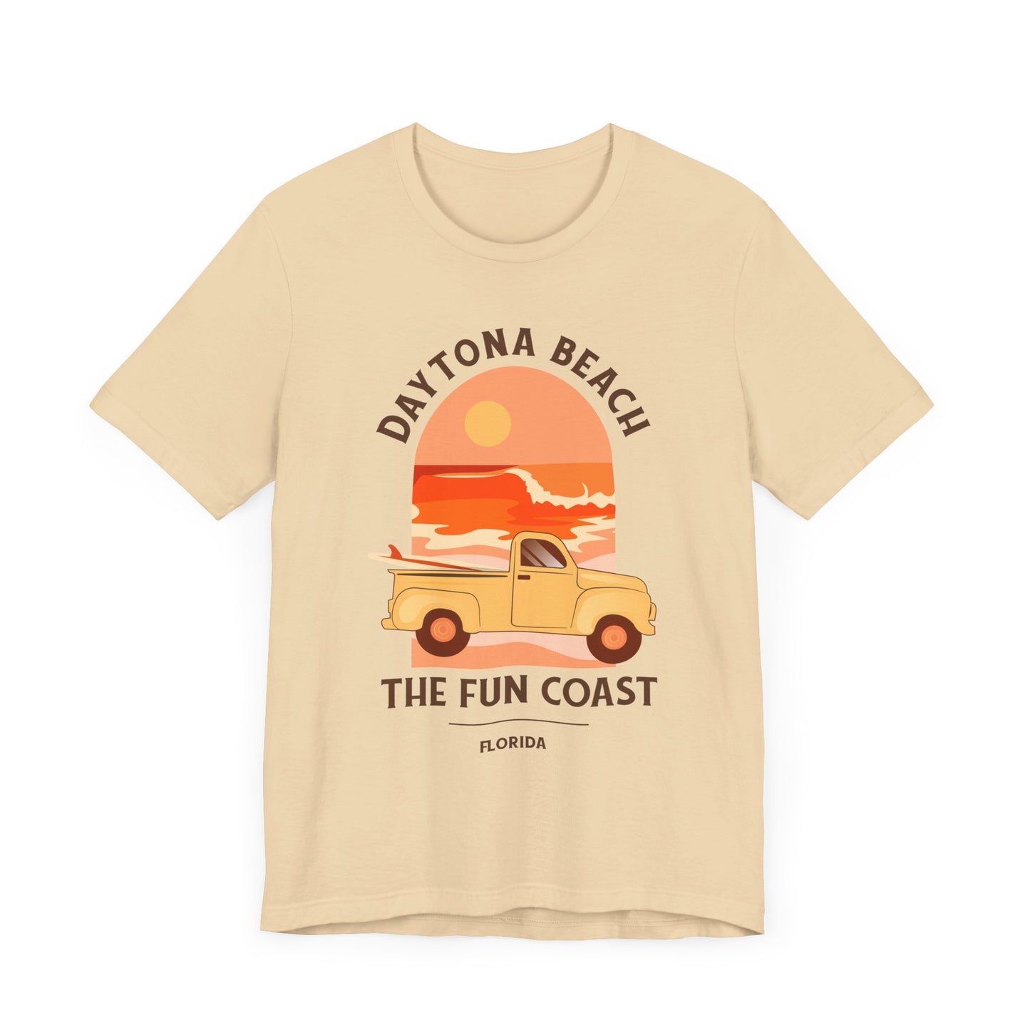 Daytona Beach Shirt with surf board and waves