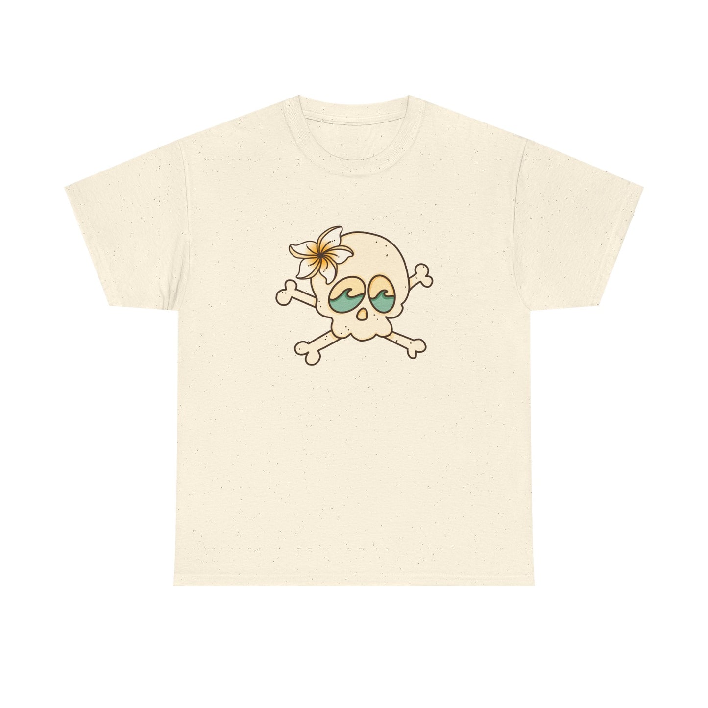 Beach Bum Unisex Tee - Skull and Wave Design