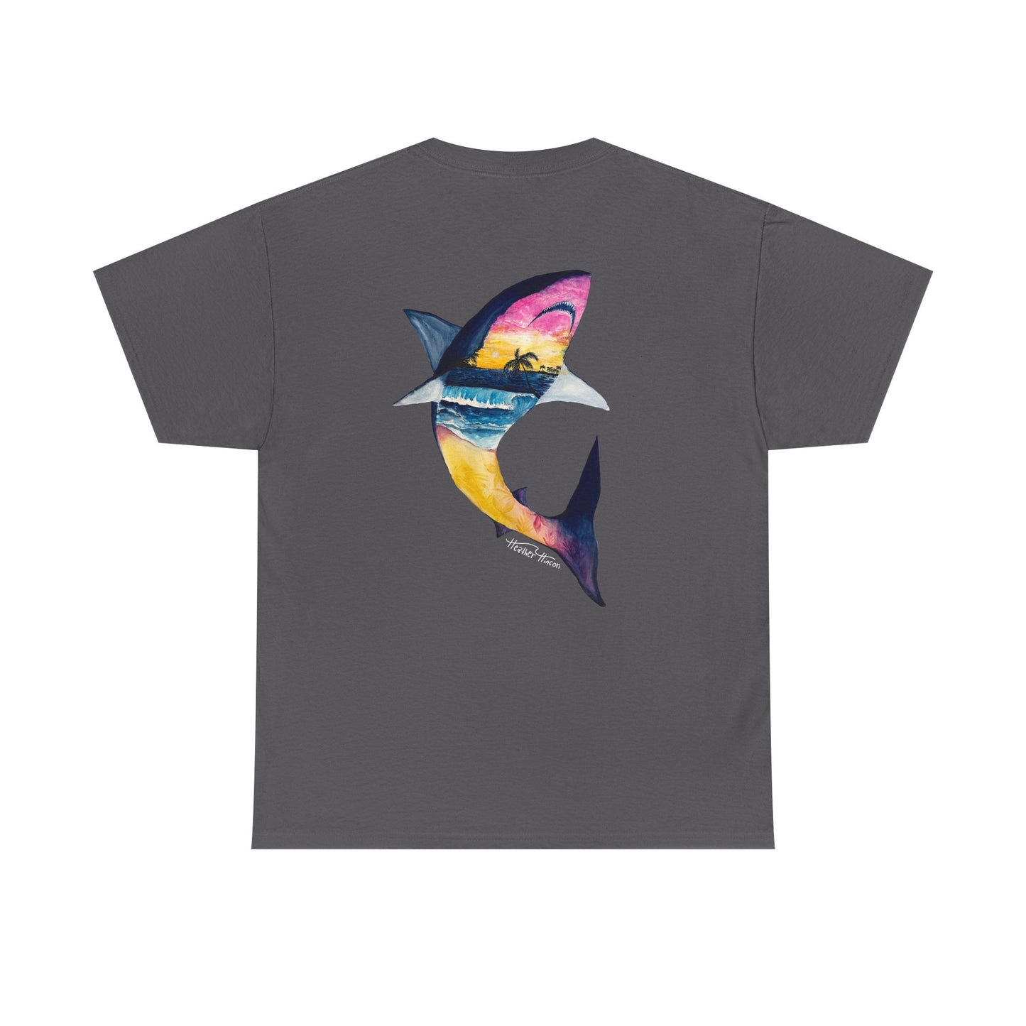 Sunset White Shark Tee
