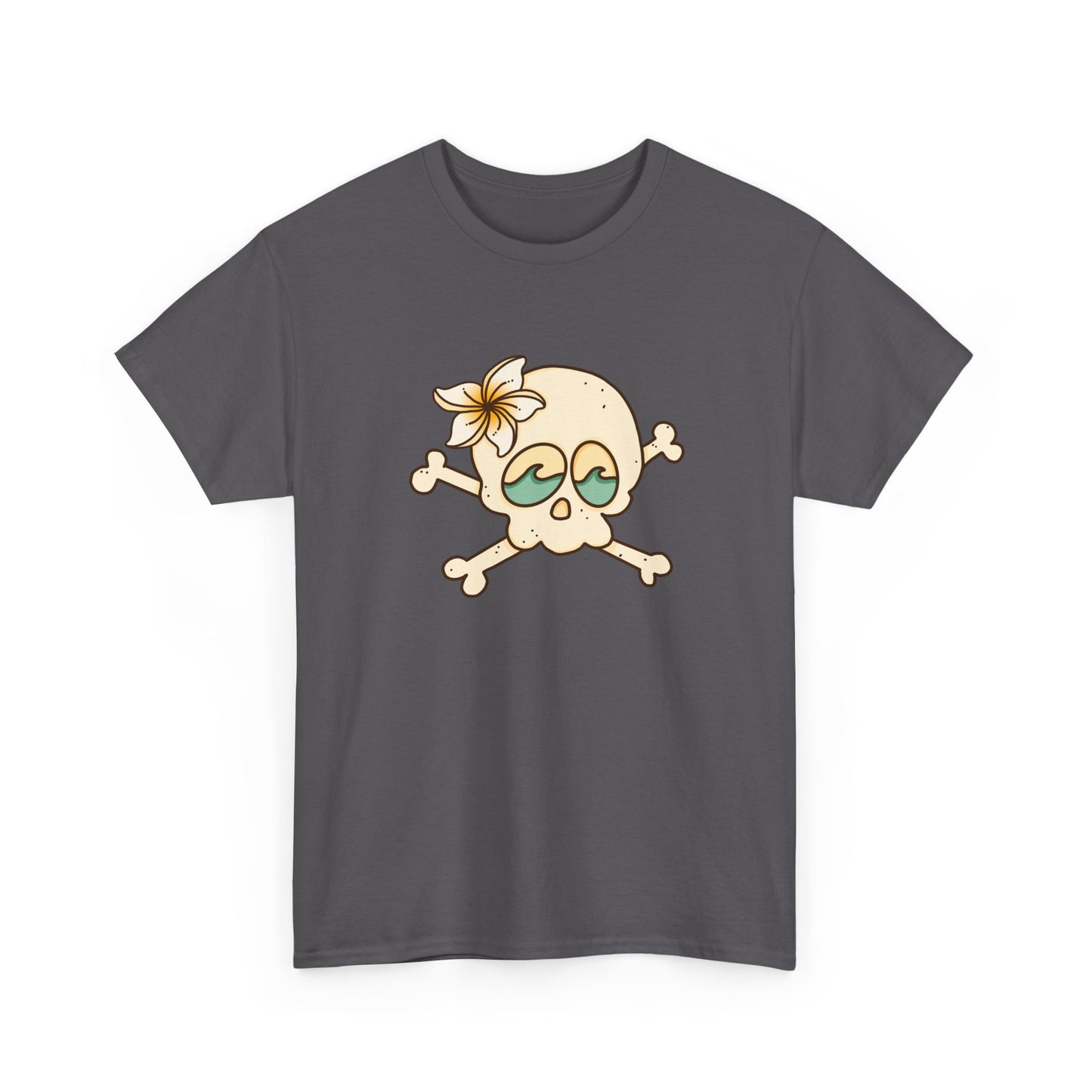 Beach Bum Unisex Tee - Skull and Wave Design