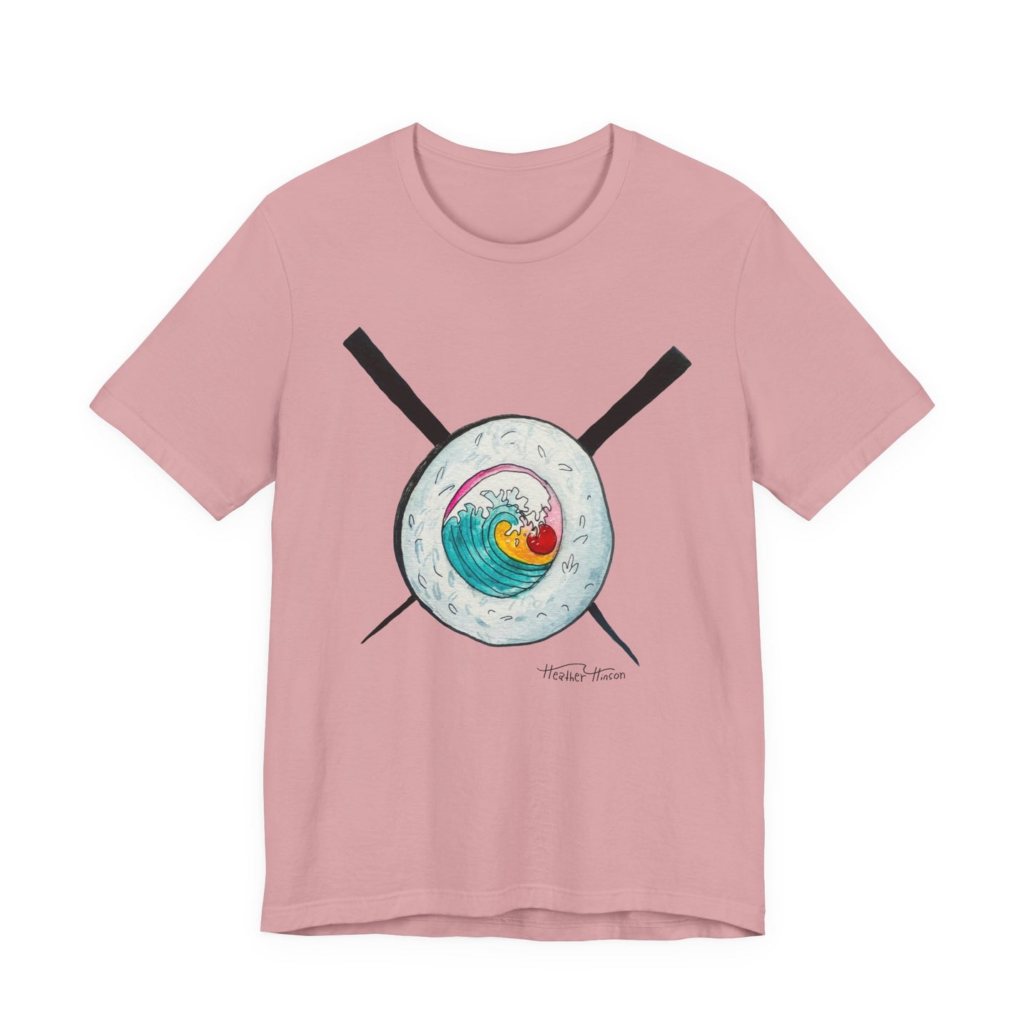 Surf Inspired Unisex Tee, Beach Vibes, Gift for beach lovers, Sushi, Casual Wear, Summer Fashion, Ocean Lover Gift