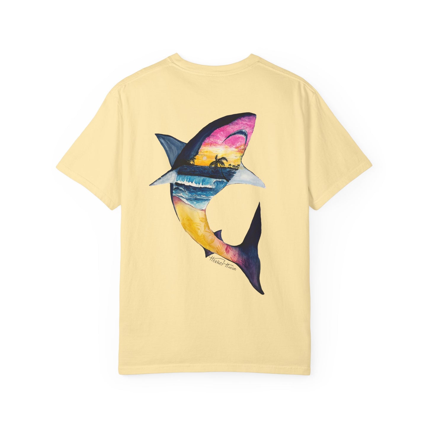 Vibrant Shark Graphic Tee, Relaxed Fit T-Shirt for Ocean Lovers, Summer Beachwear, Gift for Surfers, Nautical Inspired Apparel