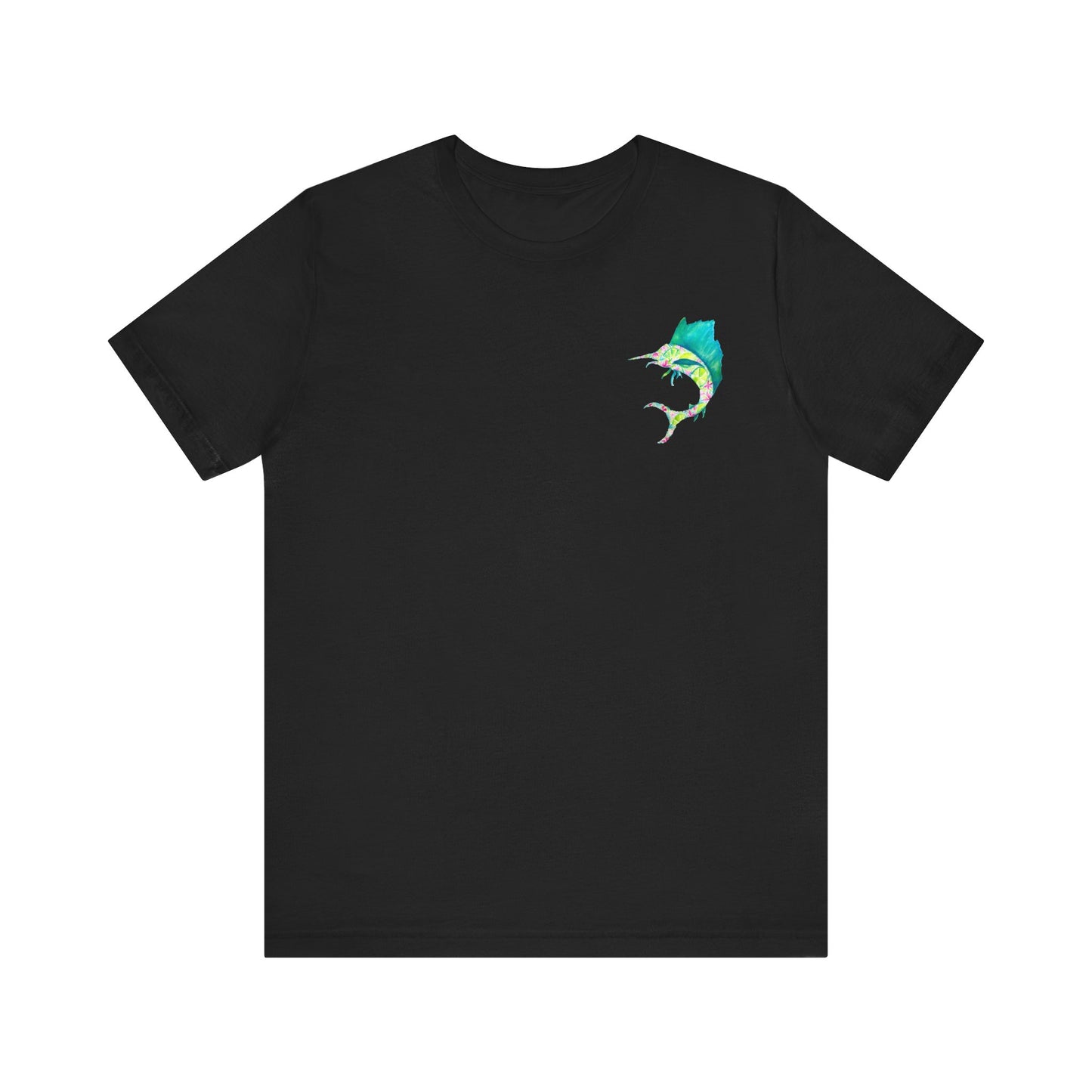 T-Shirt with Vibrant Marlin Design, sailfish, lime, Fishing Lover's Tee, Nautical Themed Shirt, Gift for Anglers, Summer Casual Wear
