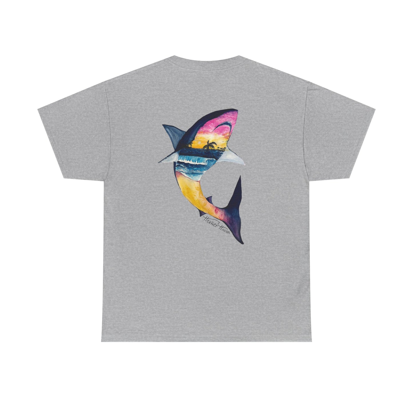 Sunset White Shark Tee