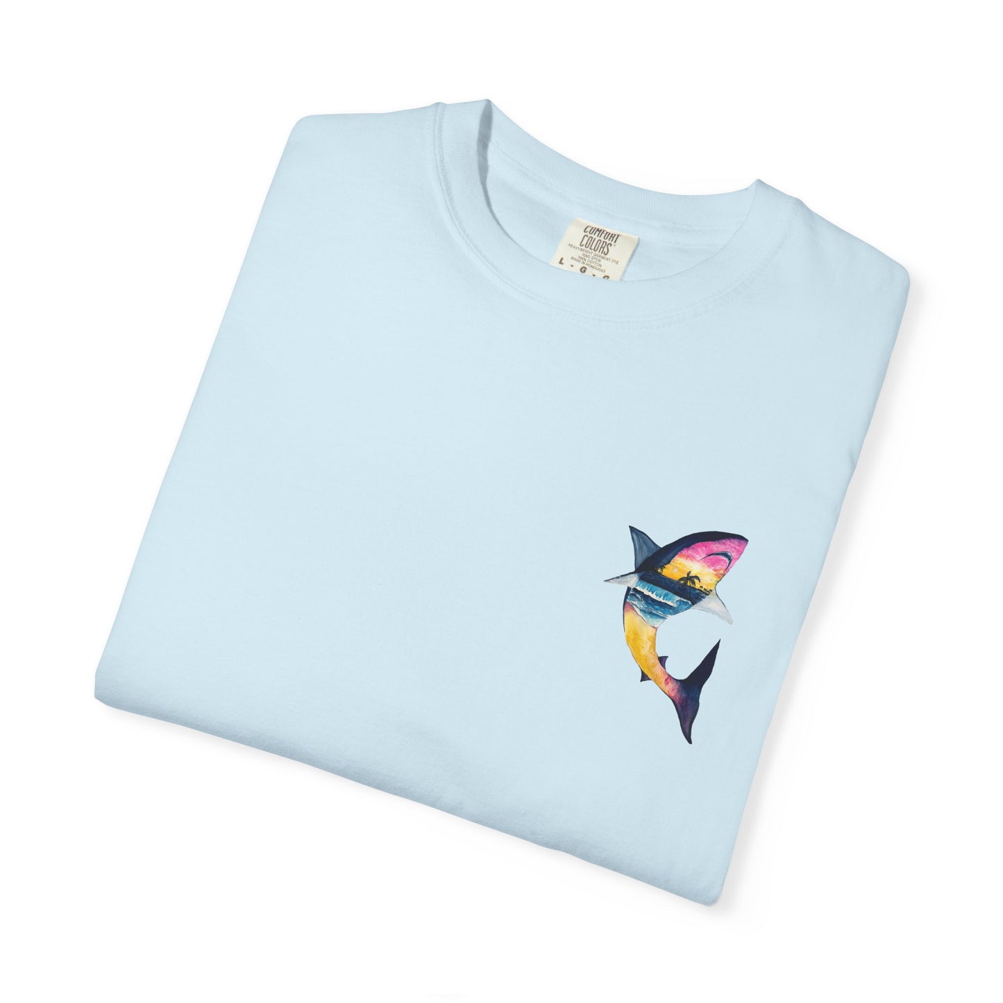 Vibrant Shark Graphic Tee, Relaxed Fit T-Shirt for Ocean Lovers, Summer Beachwear, Gift for Surfers, Nautical Inspired Apparel