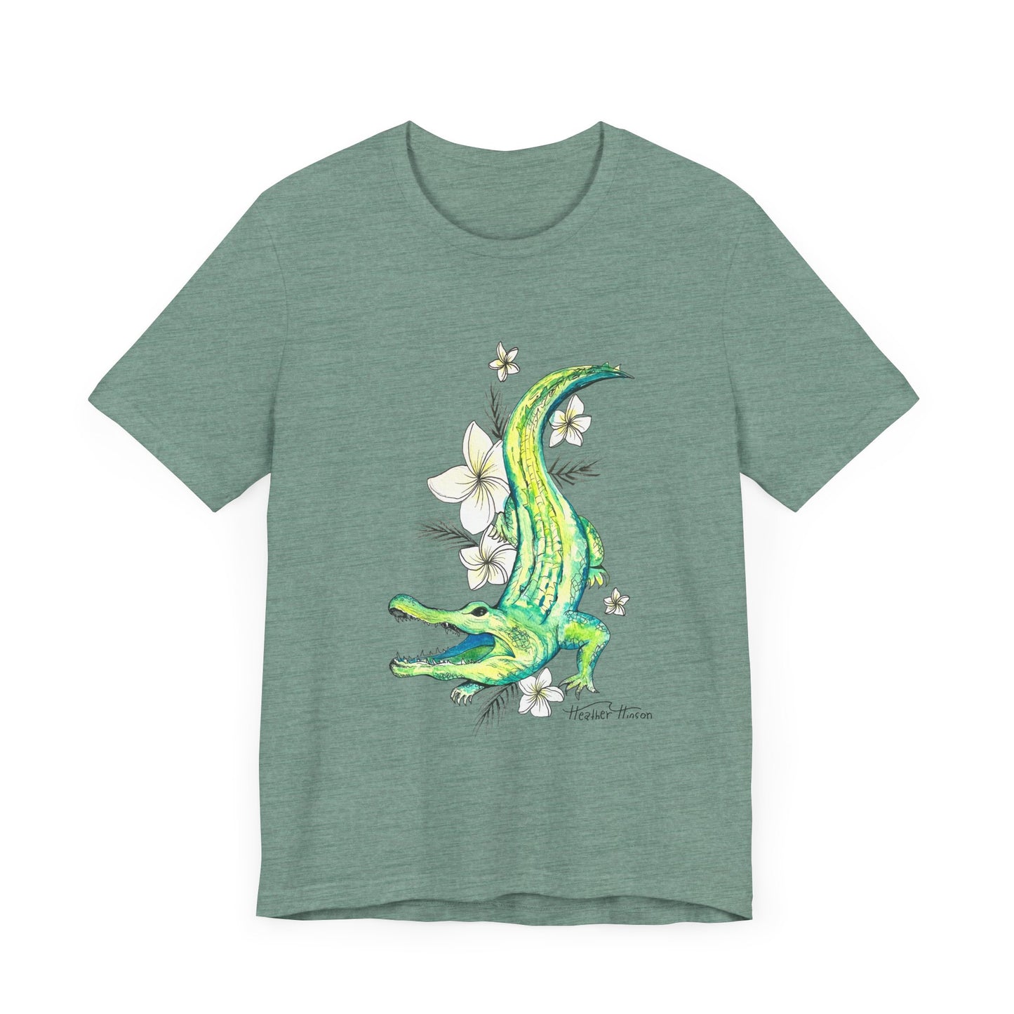 T-Shirt Florida Gator Watercolor Nature Wildlife Tee