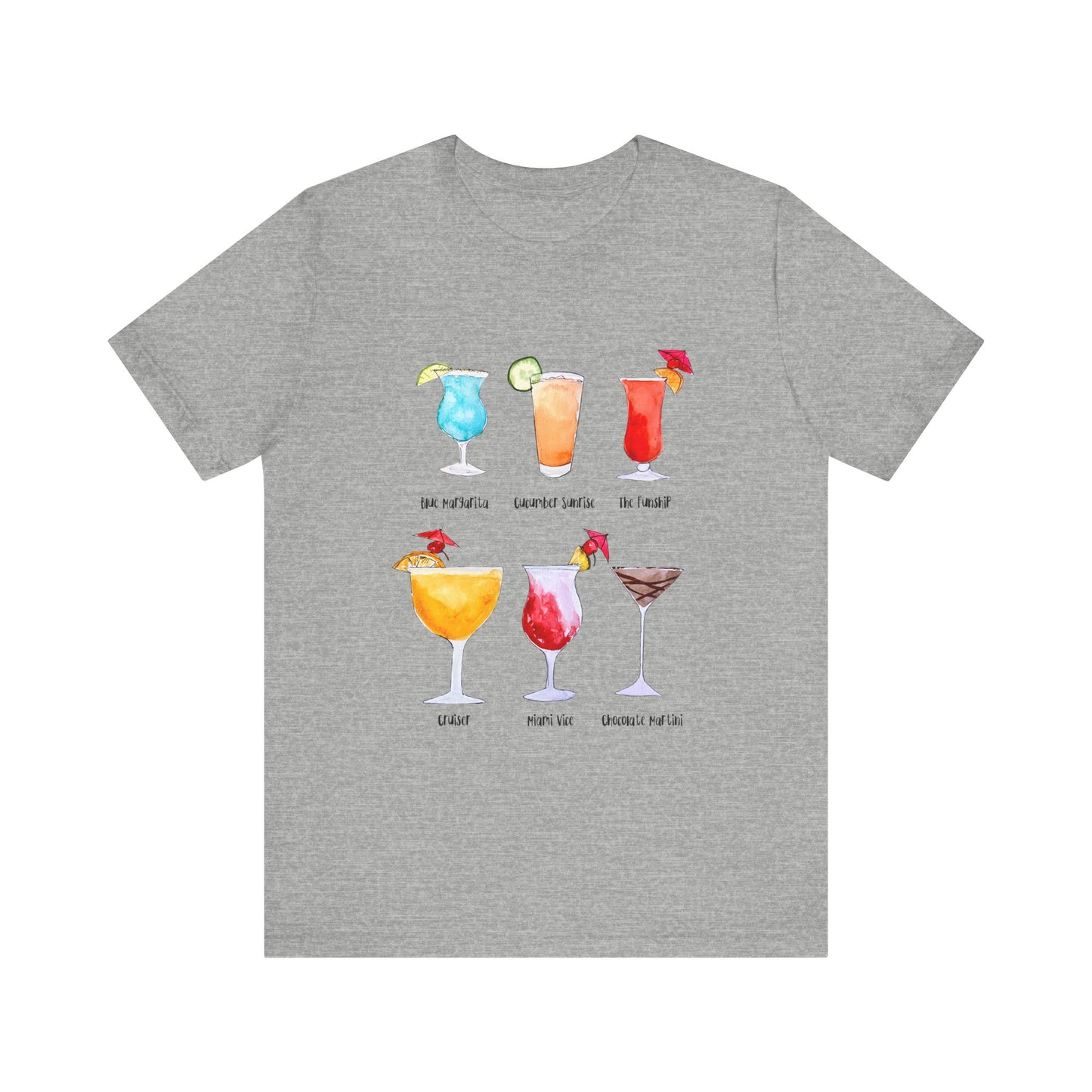Colorful cruise Cocktail Graphic Tee, Summer Vibes T-Shirt, Fun Drink Lover's Apparel, cruise shirt, Gift for Bartenders, Vacation t shirt, Party Shirt
