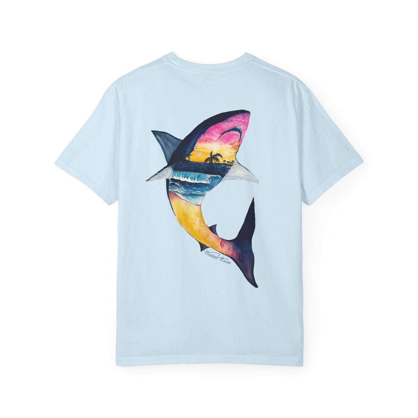 Vibrant Shark Graphic Tee, Relaxed Fit T-Shirt for Ocean Lovers, Summer Beachwear, Gift for Surfers, Nautical Inspired Apparel