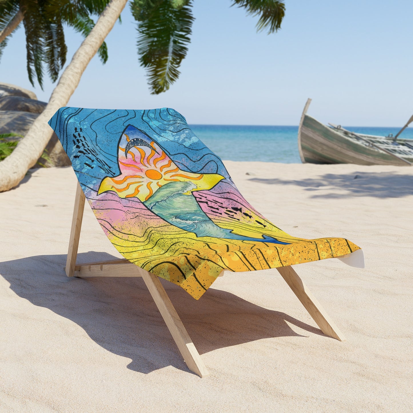 Sun Shark Beach Towel