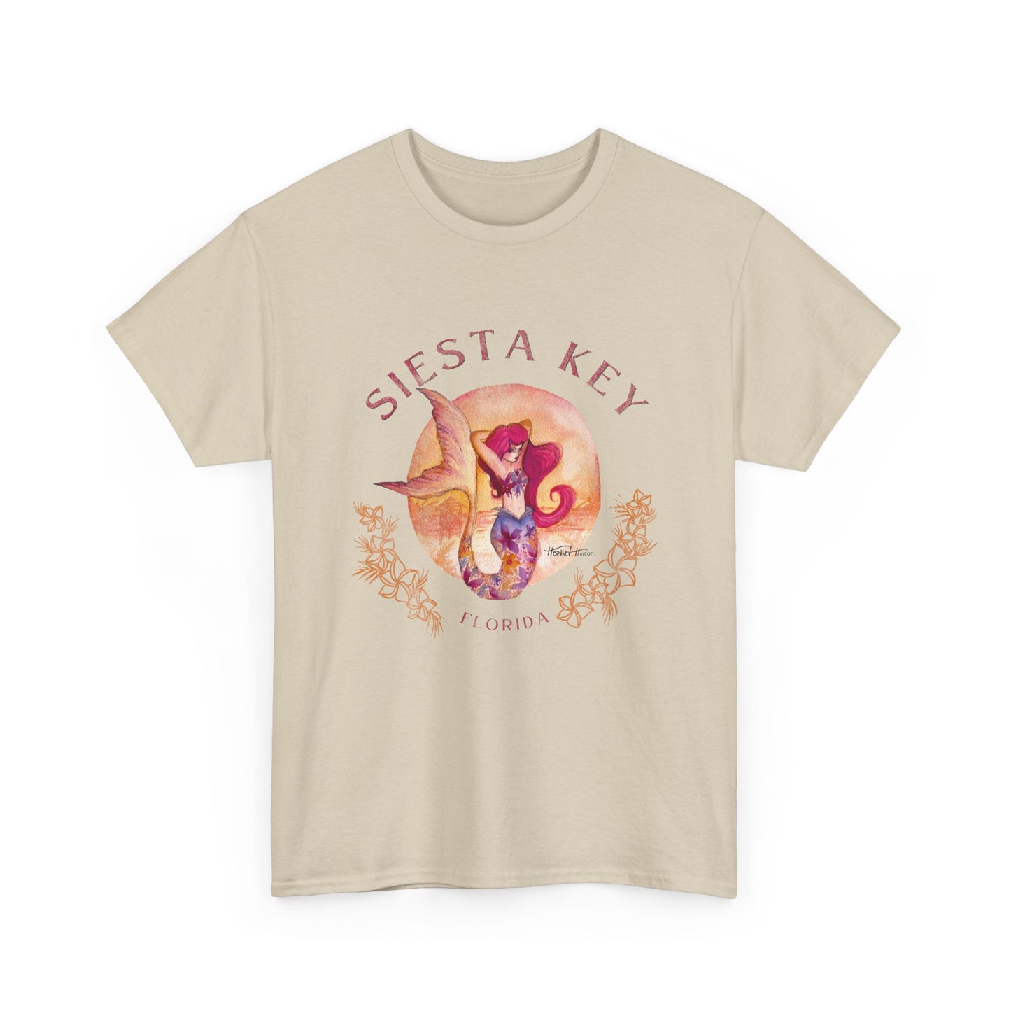 Siesta Key Mermaid Beach T-Shirt – Vintage Florida Shell Graphic Tee