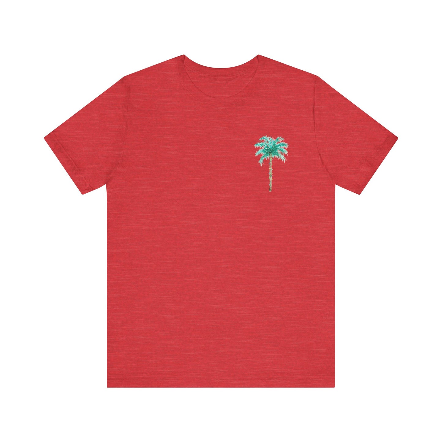 T-Shirt - Palm Tree Christmas Lights Coastal Beach Florida Tropical  watercolor hand drawn Vacation Holiday Festive Tee
