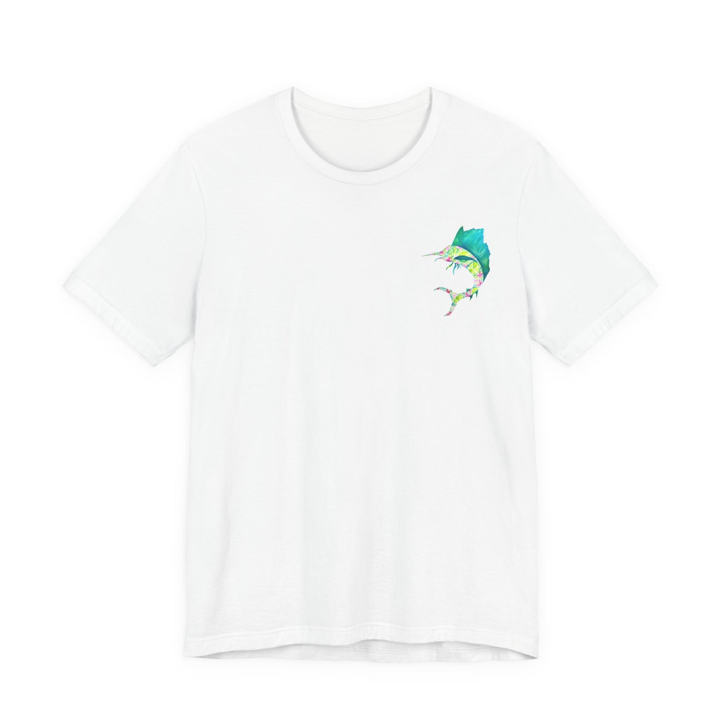 T-Shirt with Vibrant Marlin Design, sailfish, lime, Fishing Lover's Tee, Nautical Themed Shirt, Gift for Anglers, Summer Casual Wear