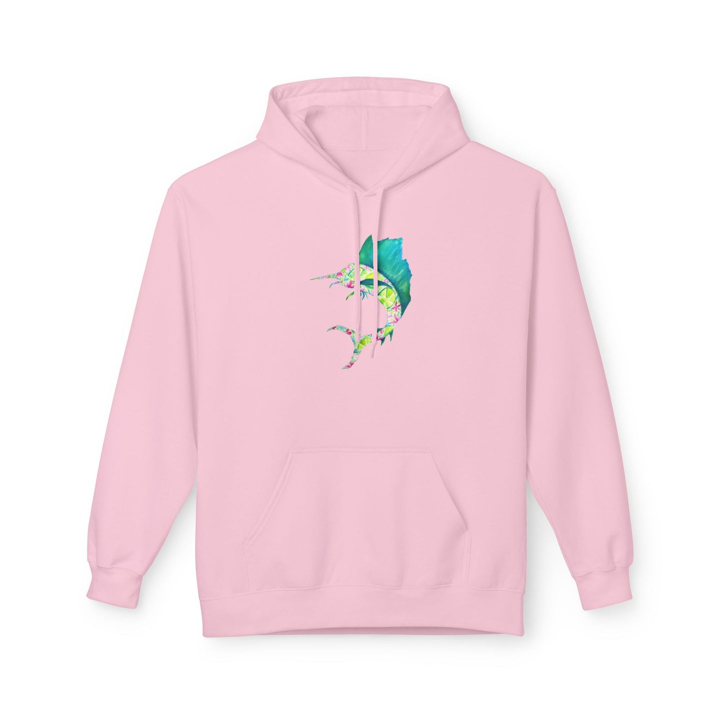 Colorful Marlin Hoodie, Fishing Apparel, Gift for Anglers, Sailfish, Floral, Summer Vibes, Beachwear, Unisex Hoodie, Graphic Sweatshirt