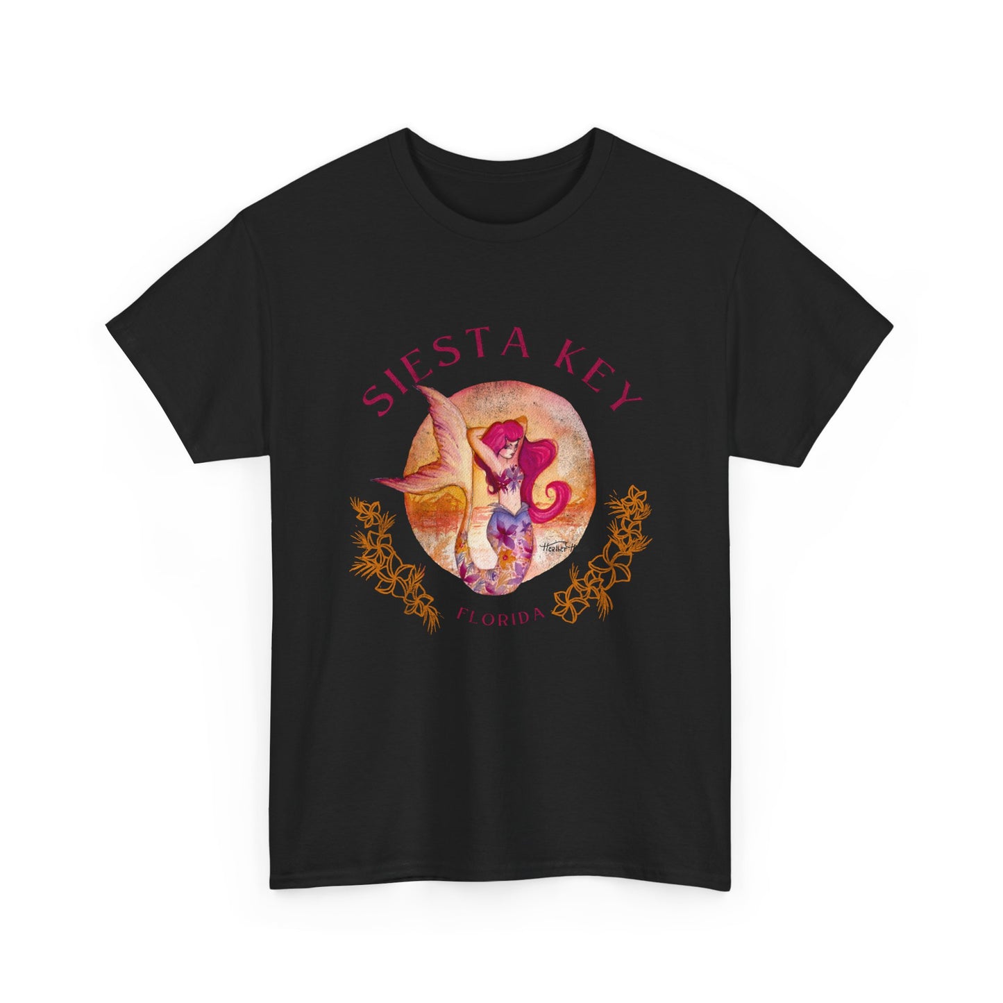 Siesta Key Mermaid Beach T-Shirt – Vintage Florida Shell Graphic Tee