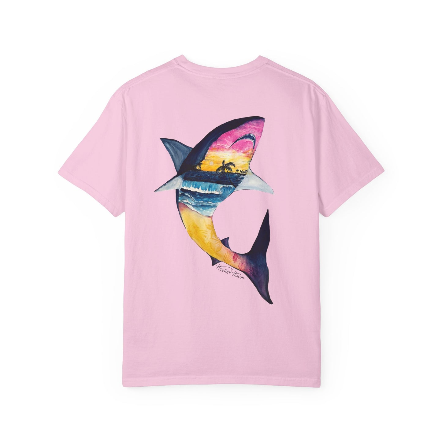 Vibrant Shark Graphic Tee, Relaxed Fit T-Shirt for Ocean Lovers, Summer Beachwear, Gift for Surfers, Nautical Inspired Apparel