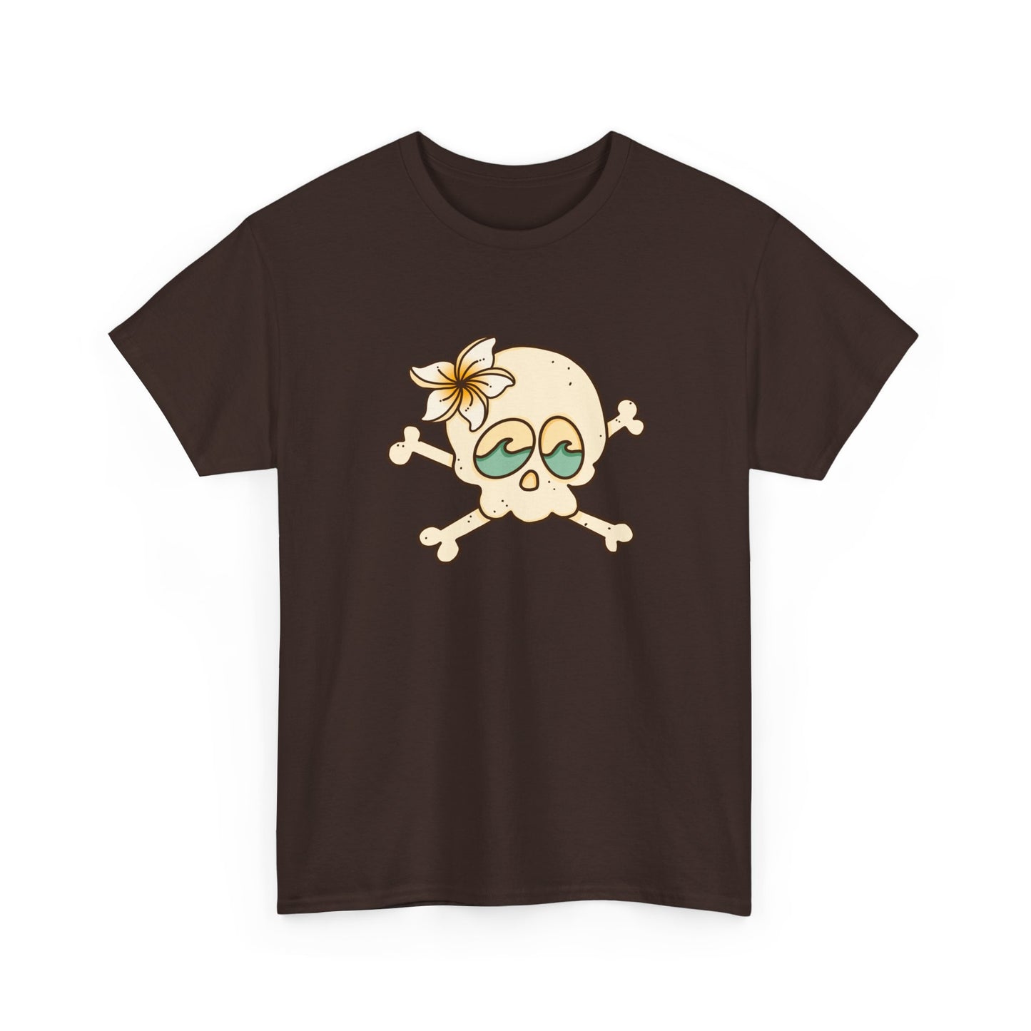 Beach Bum Unisex Tee - Skull and Wave Design