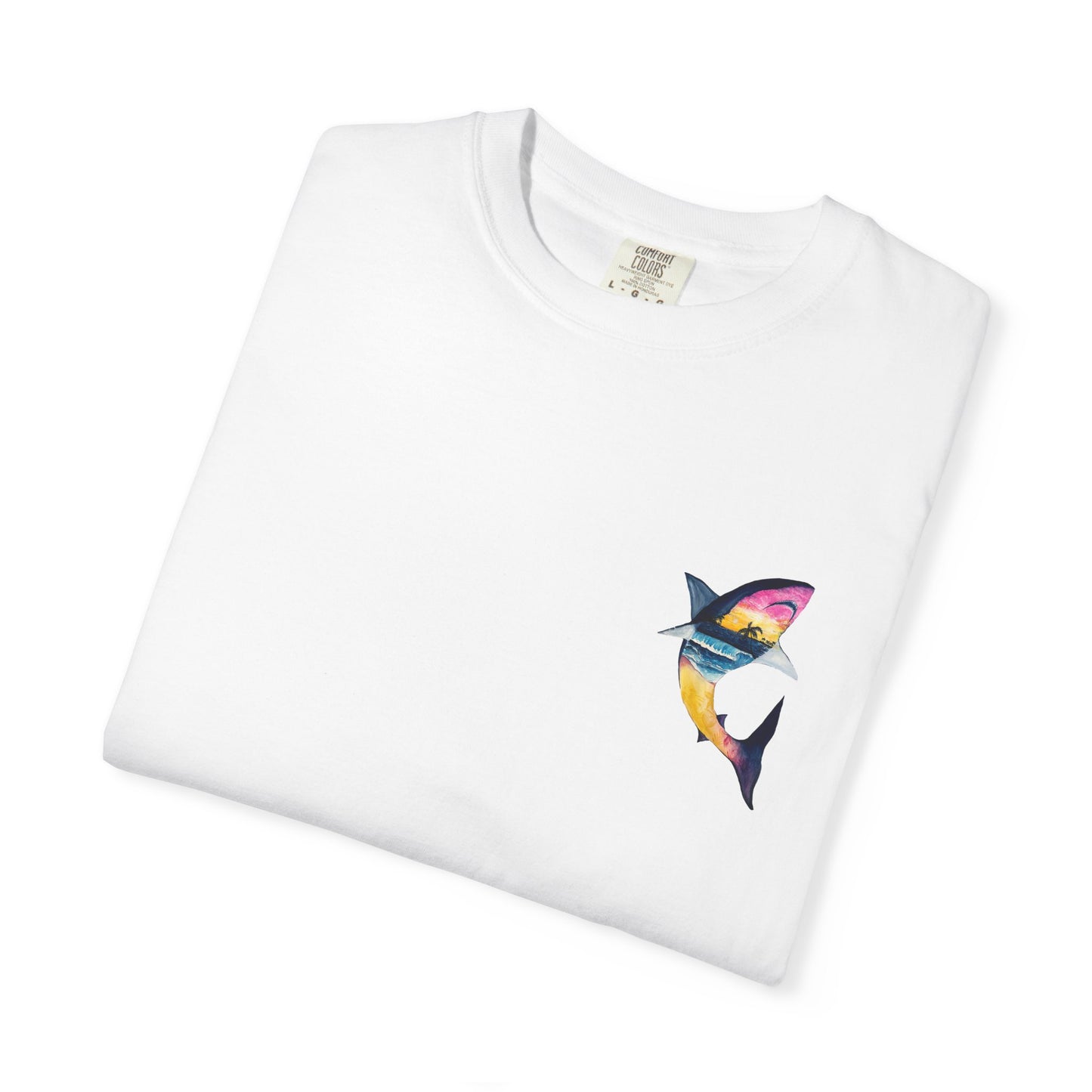 Vibrant Shark Graphic Tee, Relaxed Fit T-Shirt for Ocean Lovers, Summer Beachwear, Gift for Surfers, Nautical Inspired Apparel