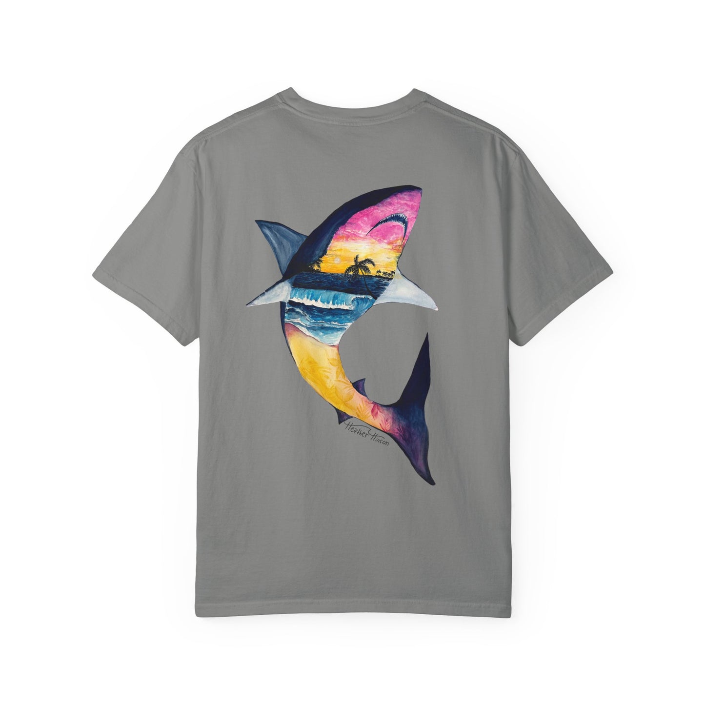 Vibrant Shark Graphic Tee, Relaxed Fit T-Shirt for Ocean Lovers, Summer Beachwear, Gift for Surfers, Nautical Inspired Apparel