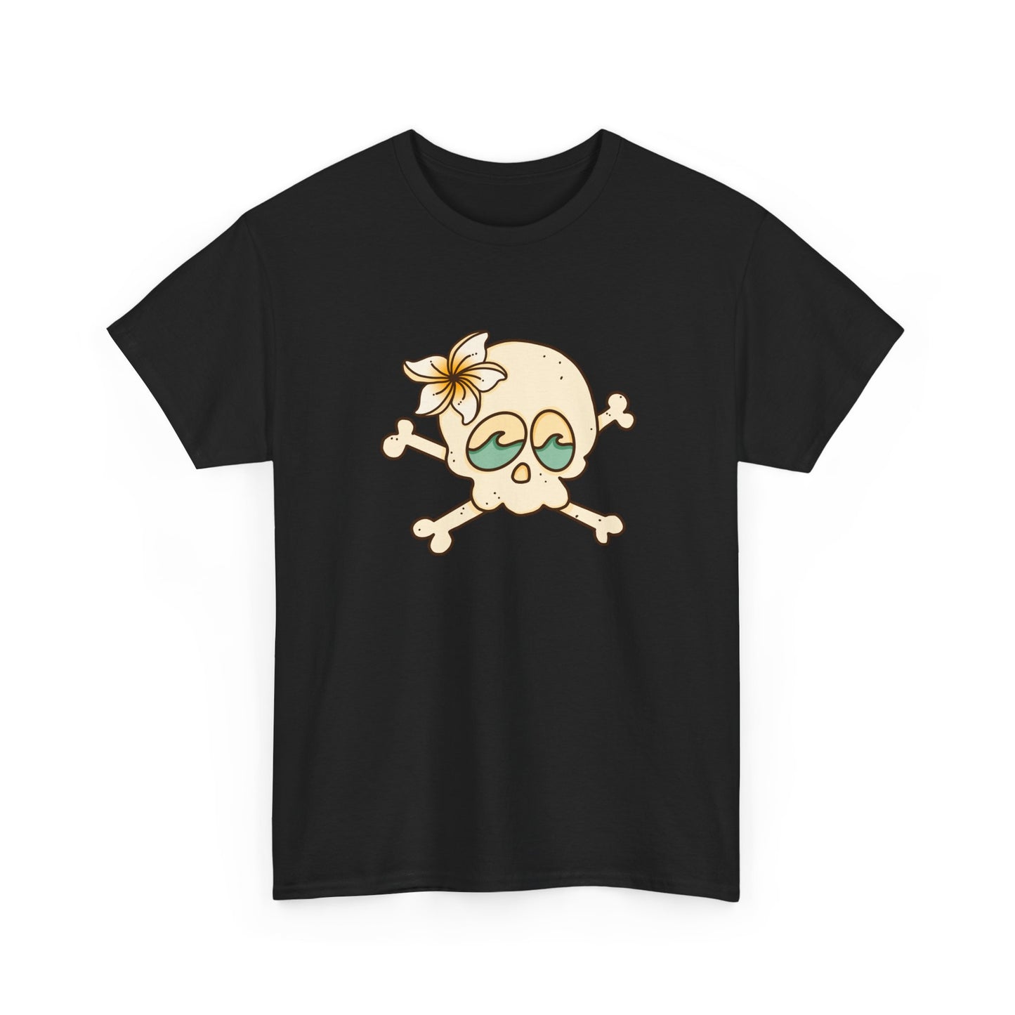 Beach Bum Unisex Tee - Skull and Wave Design