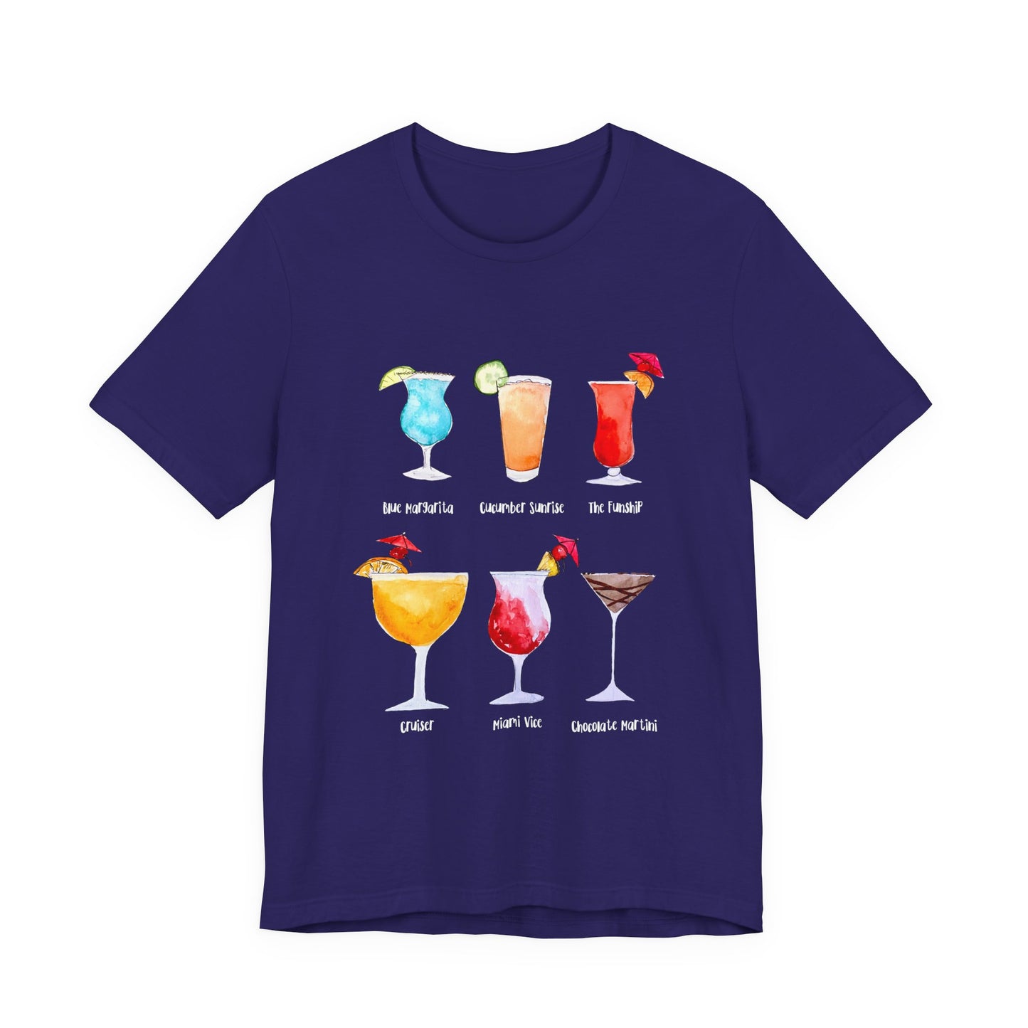 Colorful cruise Cocktail Graphic Tee, Summer Vibes T-Shirt, Fun Drink Lover's Apparel, cruise shirt, Gift for Bartenders, Vacation t shirt, Party Shirt