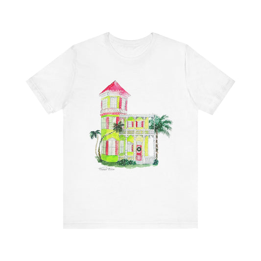 T-Shirt Key West Christmas Festive Holidays Coastal House Florida Palm Trees