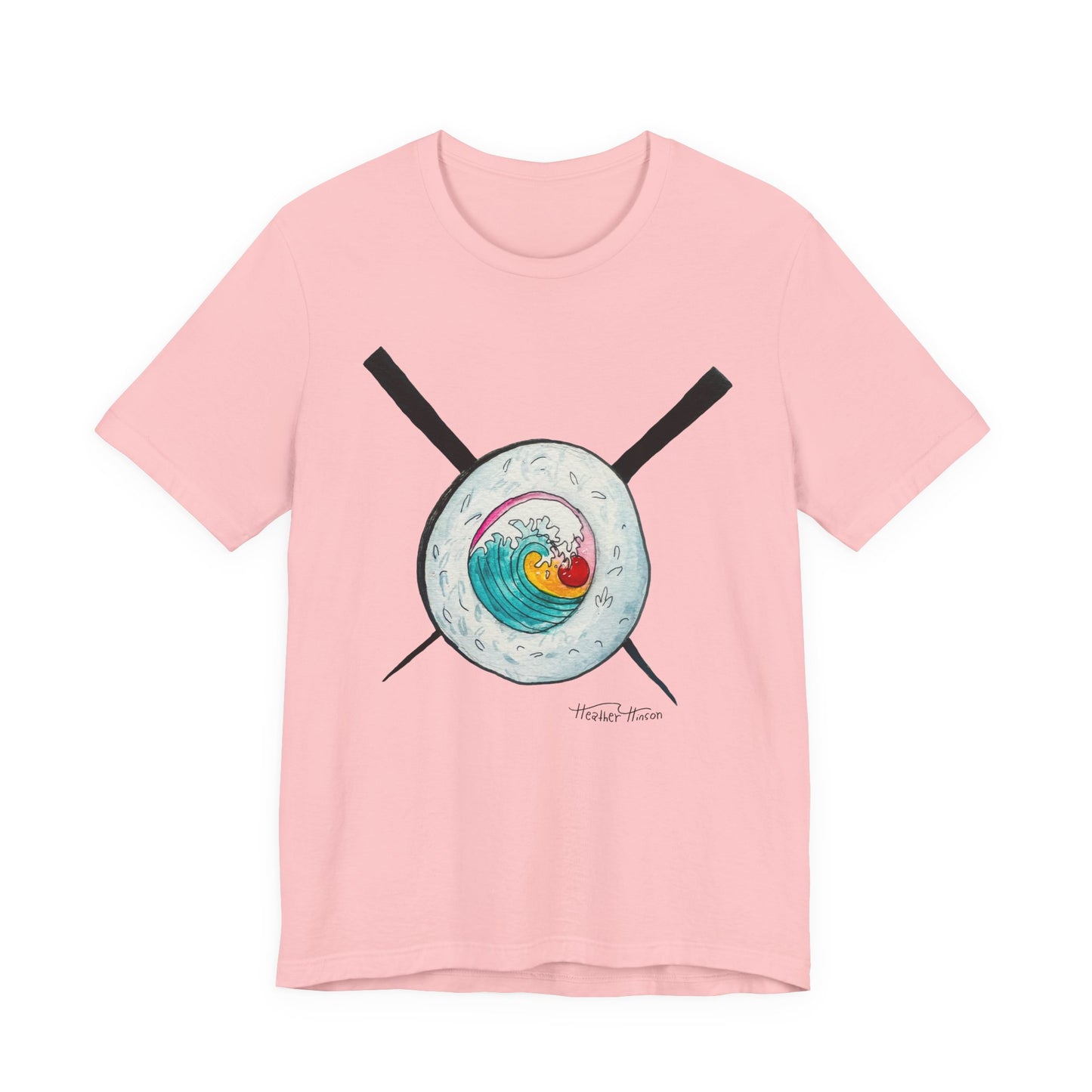 Surf Inspired Unisex Tee, Beach Vibes, Gift for beach lovers, Sushi, Casual Wear, Summer Fashion, Ocean Lover Gift