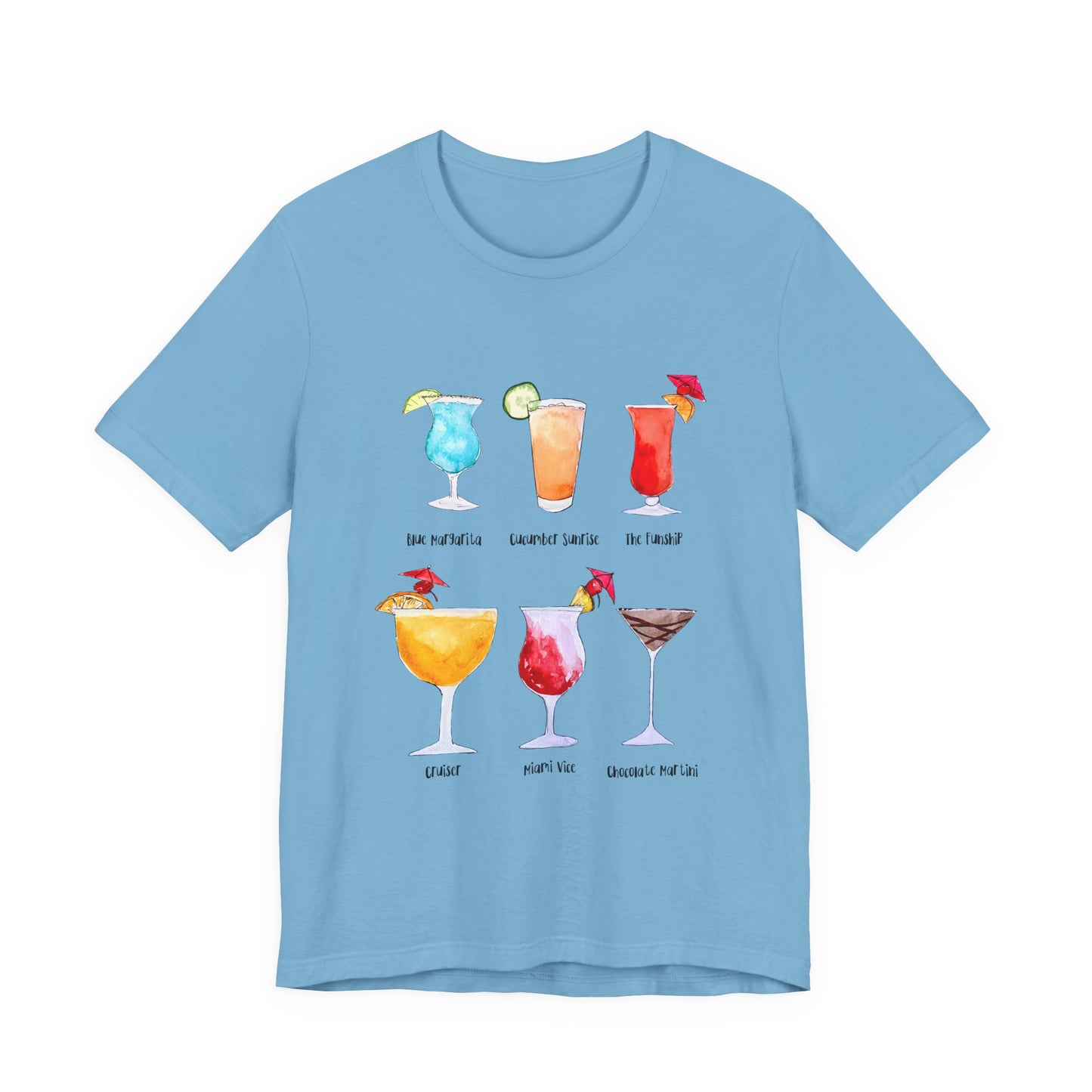 Colorful cruise Cocktail Graphic Tee, Summer Vibes T-Shirt, Fun Drink Lover's Apparel, cruise shirt, Gift for Bartenders, Vacation t shirt, Party Shirt