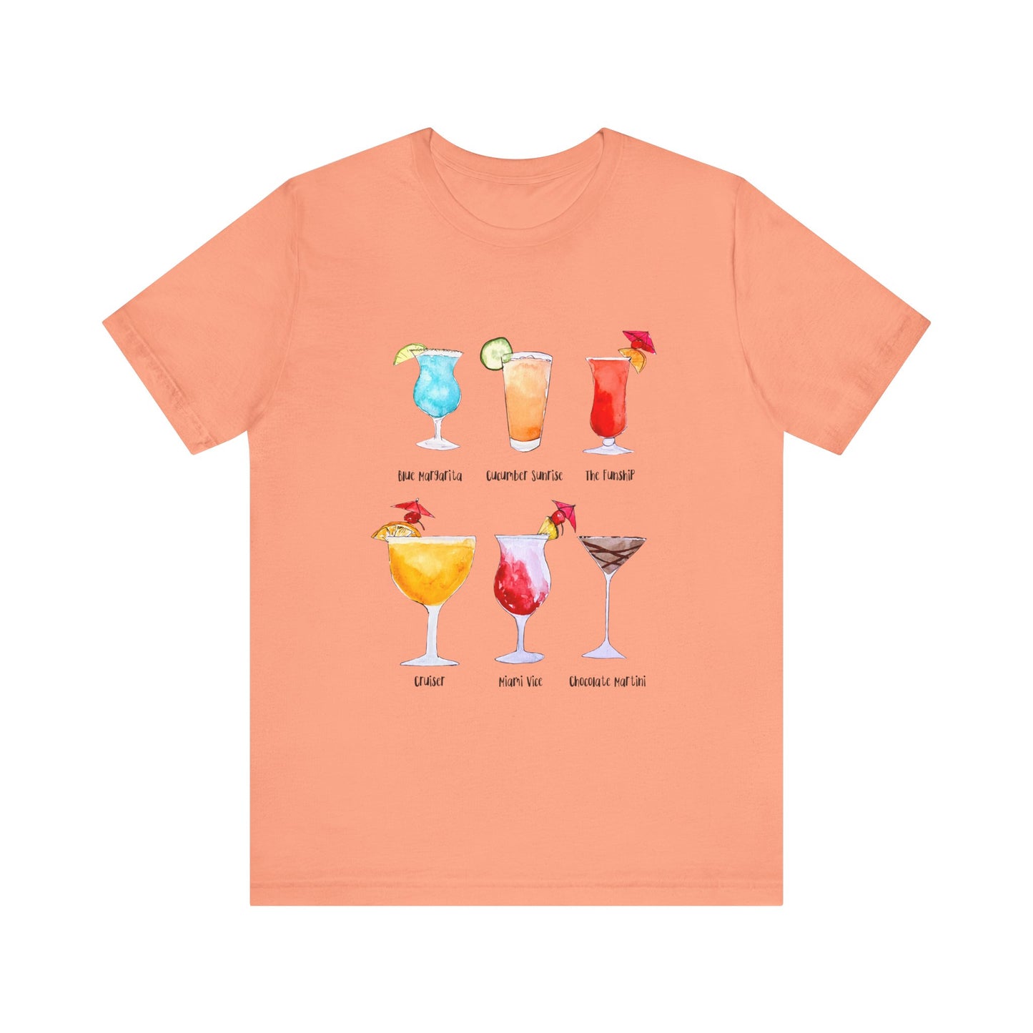 Colorful cruise Cocktail Graphic Tee, Summer Vibes T-Shirt, Fun Drink Lover's Apparel, cruise shirt, Gift for Bartenders, Vacation t shirt, Party Shirt