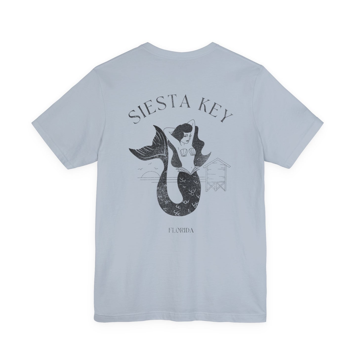 Siesta Key Mermaid Tee - Beach Vibes T-Shirt for Ocean Lovers, Unisex Casual Wear, Summer Fashion, Vacation Outfit, Gift Idea