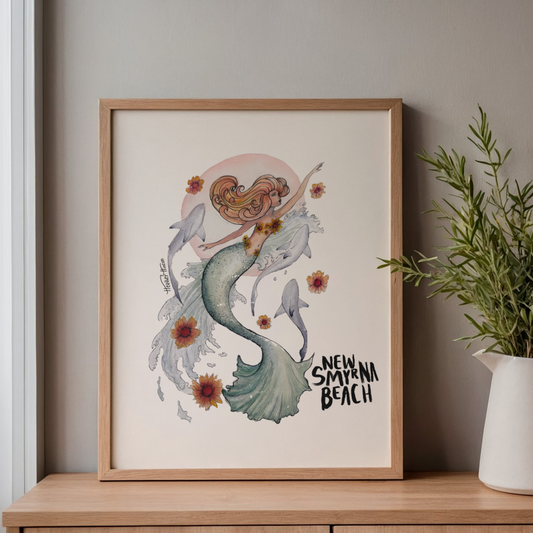 Mermaid Art Print - New Smyrna Beach