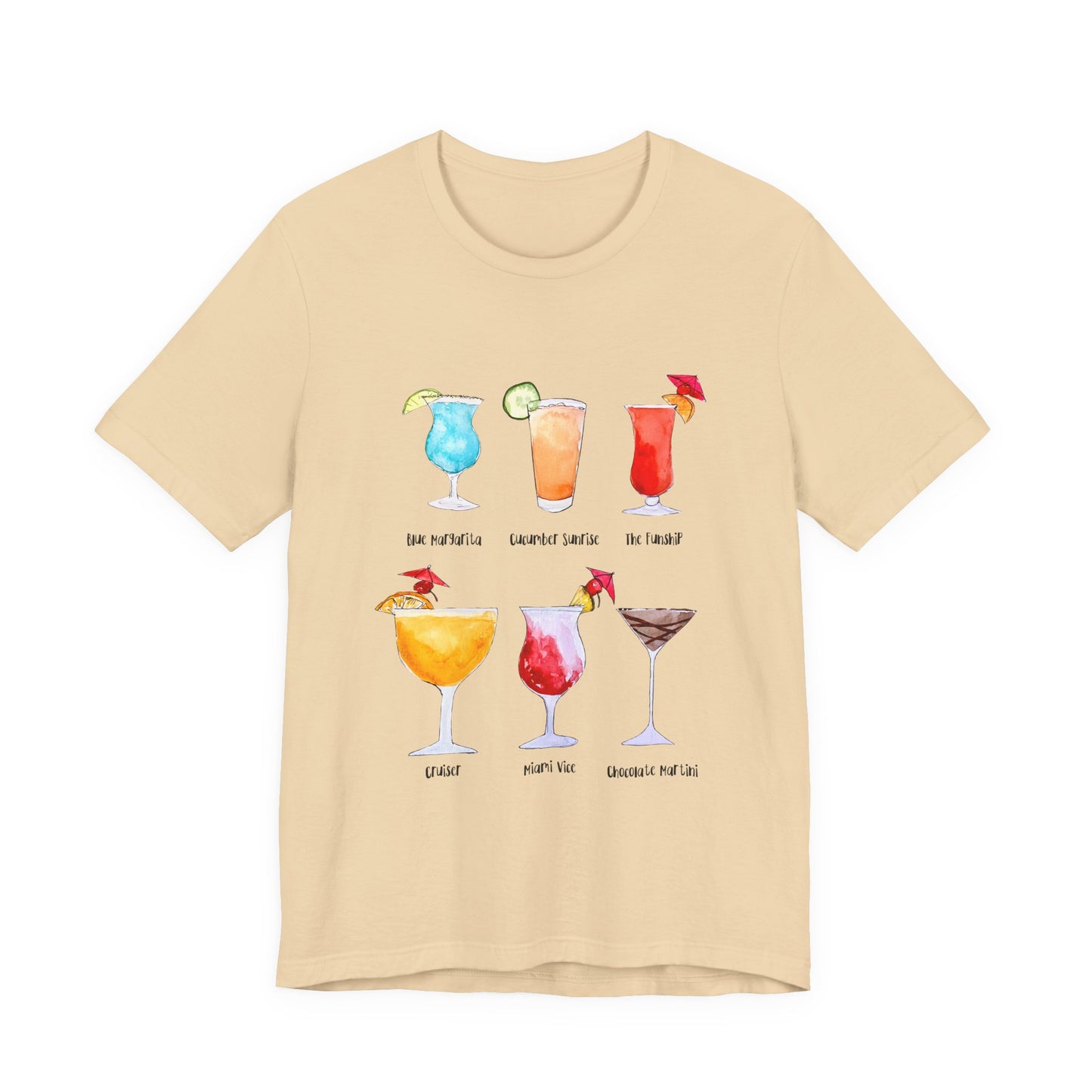 Colorful cruise Cocktail Graphic Tee, Summer Vibes T-Shirt, Fun Drink Lover's Apparel, cruise shirt, Gift for Bartenders, Vacation t shirt, Party Shirt