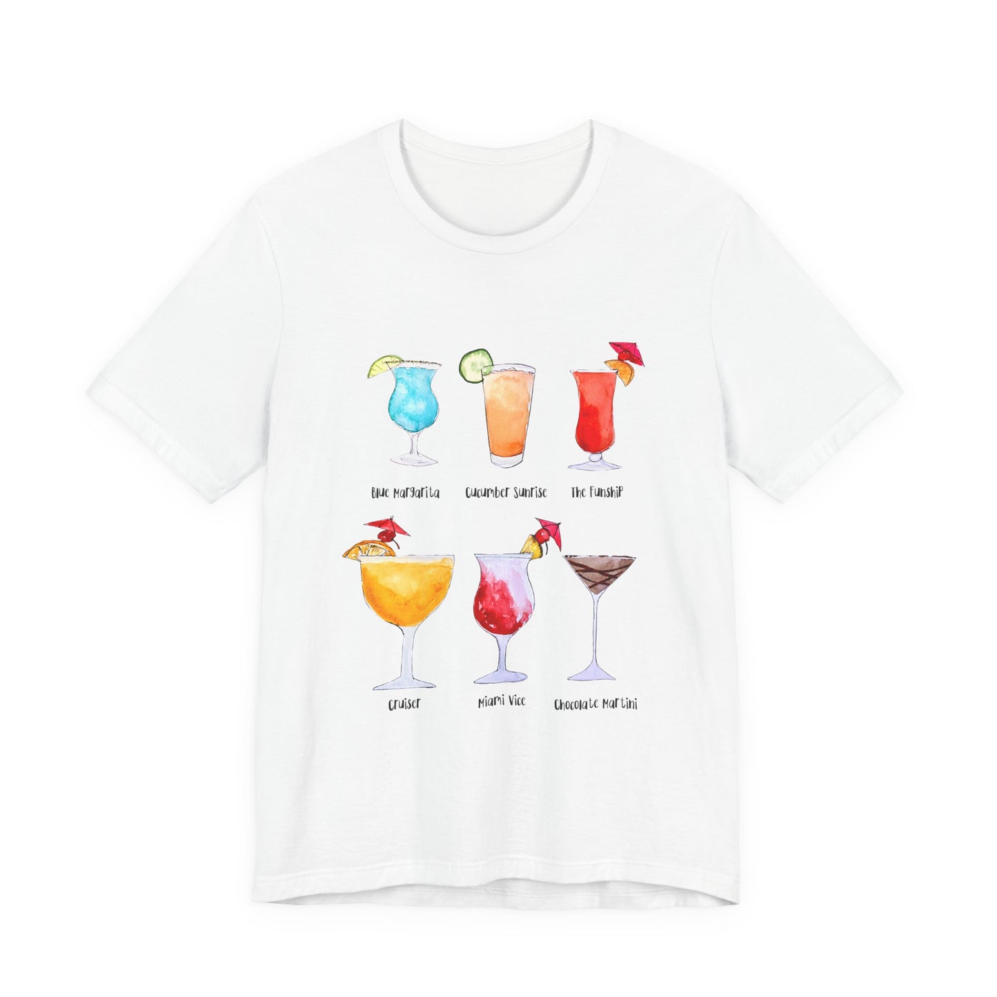 Colorful cruise Cocktail Graphic Tee, Summer Vibes T-Shirt, Fun Drink Lover's Apparel, cruise shirt, Gift for Bartenders, Vacation t shirt, Party Shirt