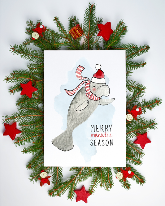 Merry Manatee Season Greeting Card