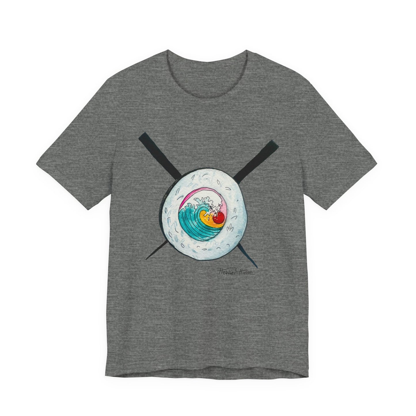 Surf Inspired Unisex Tee, Beach Vibes, Gift for beach lovers, Sushi, Casual Wear, Summer Fashion, Ocean Lover Gift