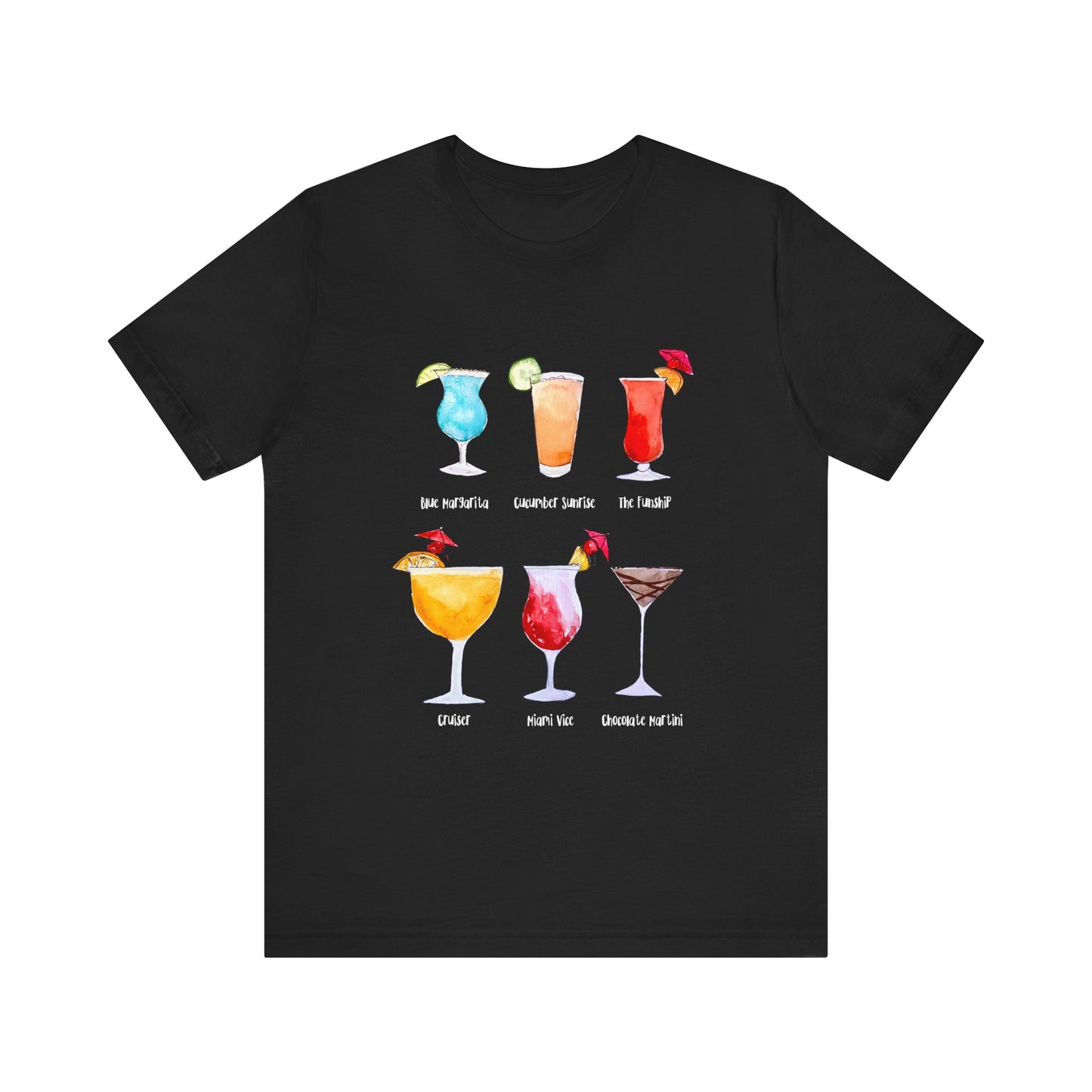 Colorful cruise Cocktail Graphic Tee, Summer Vibes T-Shirt, Fun Drink Lover's Apparel, cruise shirt, Gift for Bartenders, Vacation t shirt, Party Shirt