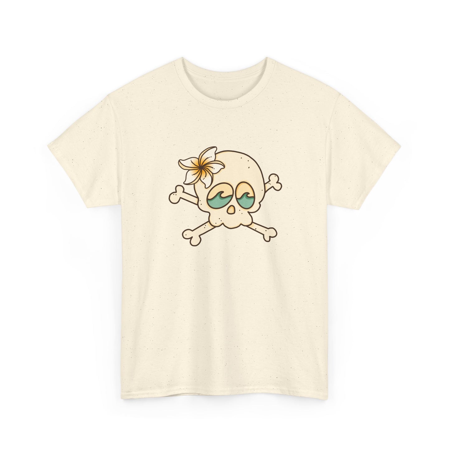 Beach Bum Unisex Tee - Skull and Wave Design