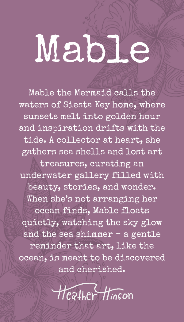 Mable the Mermaid | Siesta Key Coastal Wall Art | 8x10 Mermaid Art Print