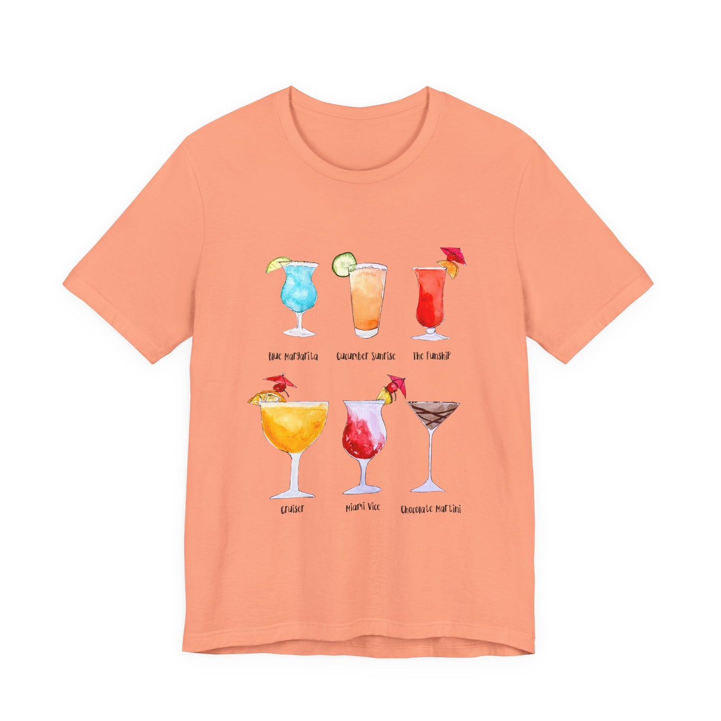 Colorful cruise Cocktail Graphic Tee, Summer Vibes T-Shirt, Fun Drink Lover's Apparel, cruise shirt, Gift for Bartenders, Vacation t shirt, Party Shirt