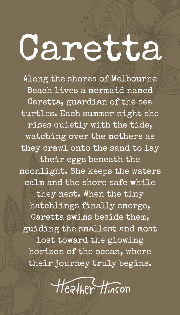 Caretta the Mermaid | Melbourne Beach Coastal Wall Art | 8x10 Mermaid Art Print