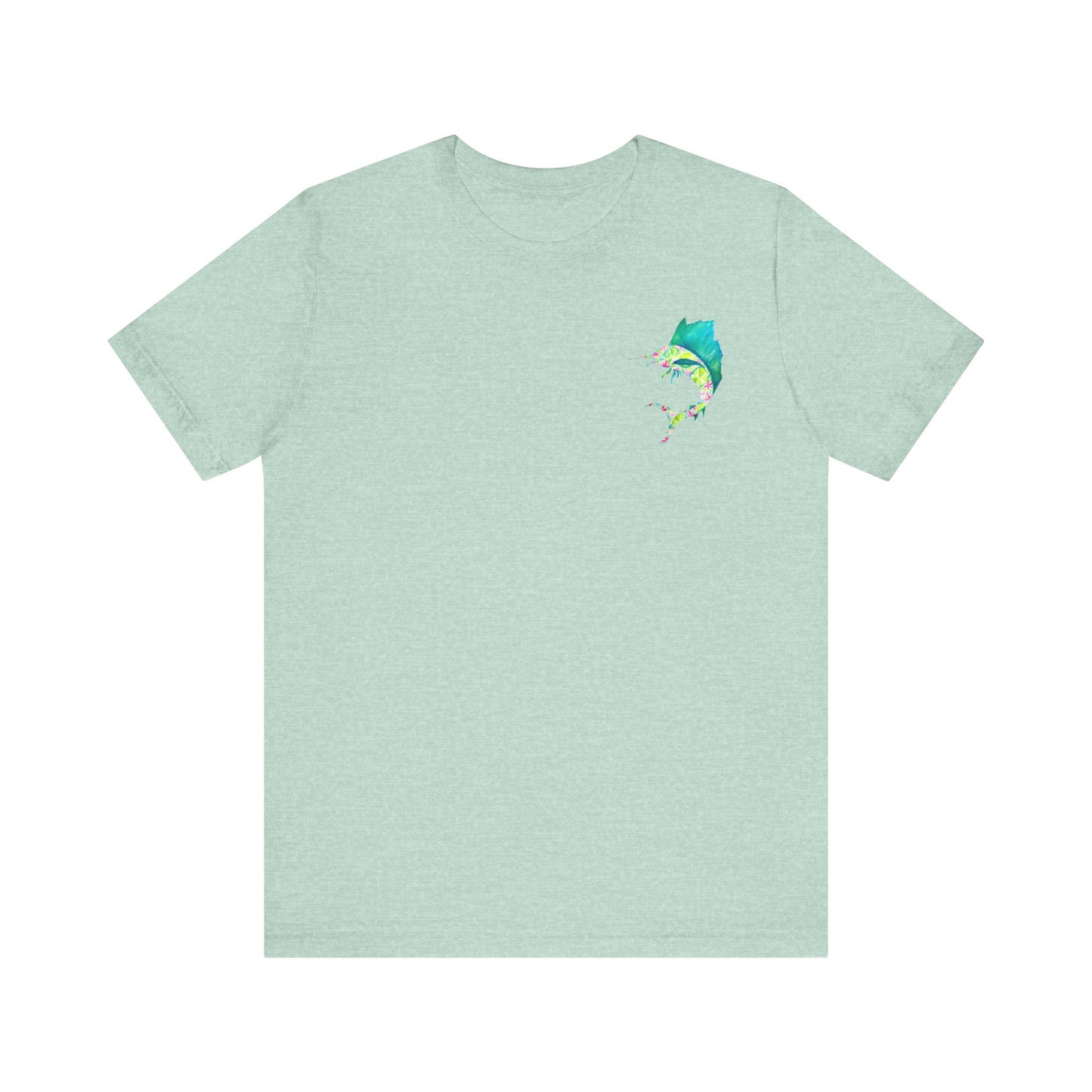 T-Shirt with Vibrant Marlin Design, sailfish, lime, Fishing Lover's Tee, Nautical Themed Shirt, Gift for Anglers, Summer Casual Wear