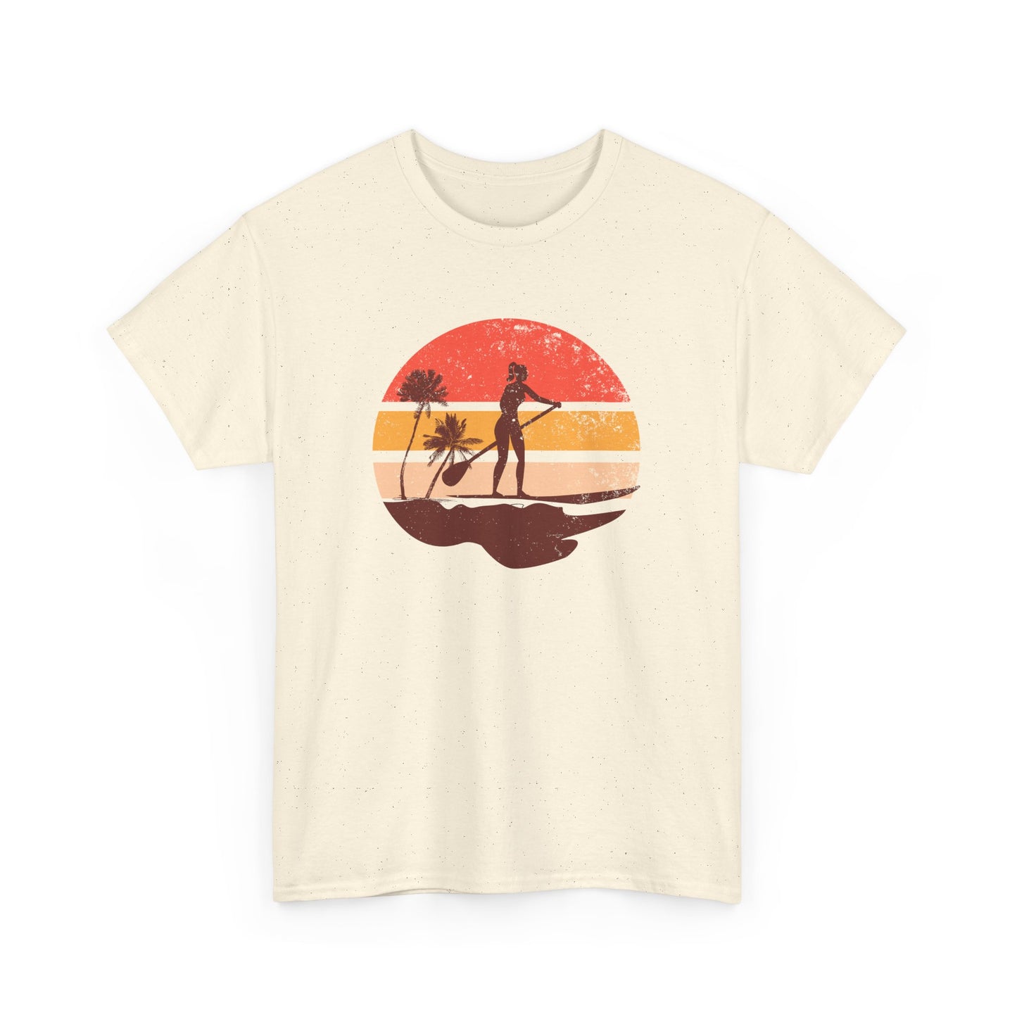 Sunset Palm Tree Paddle Board Tee